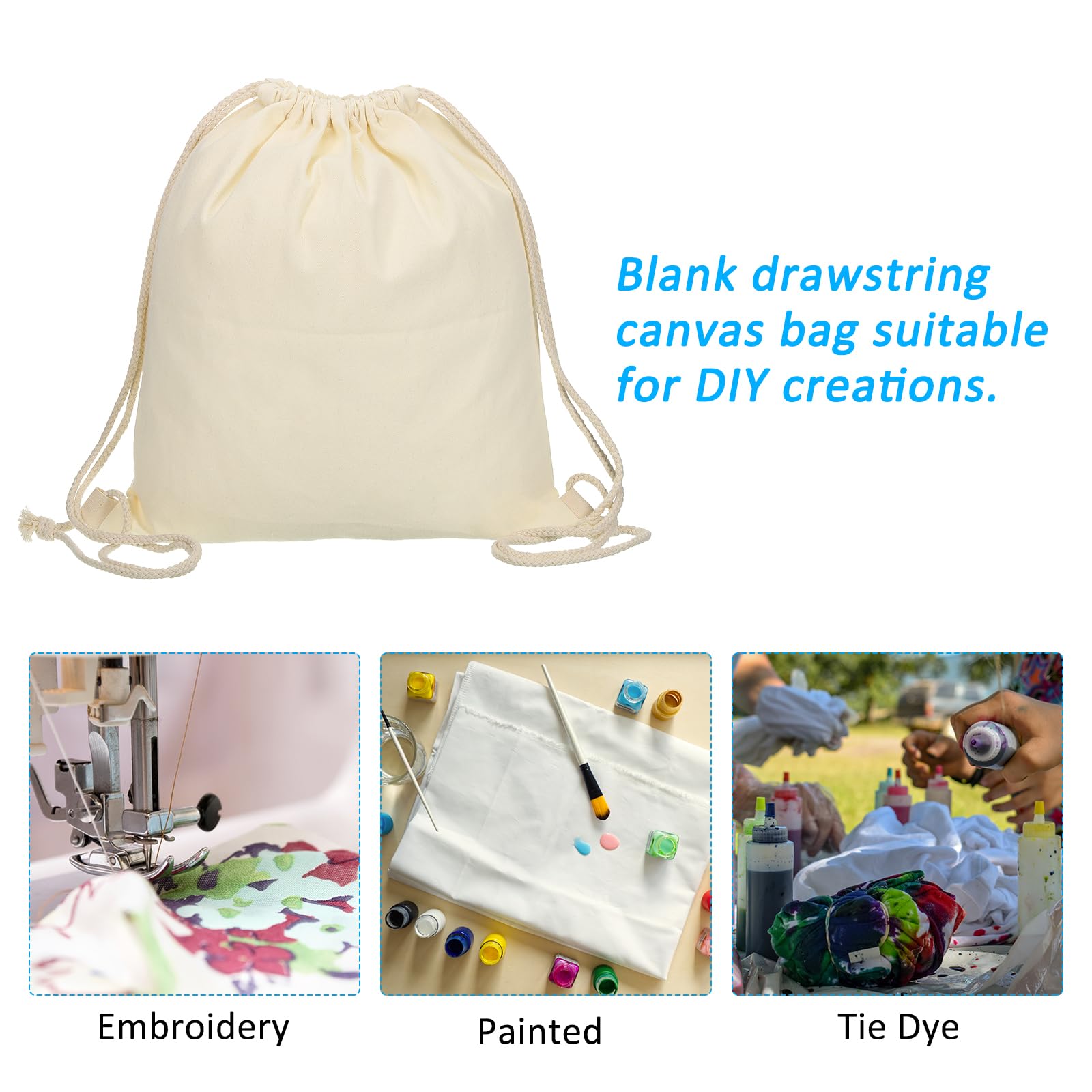 PATIKIL Cotton Drawstring Bags - Foldable Gym Backpack for Women & Men | Sports, Travel & Workout Essentials | Perfect for Gym, Yoga, Beach & Daily Commute