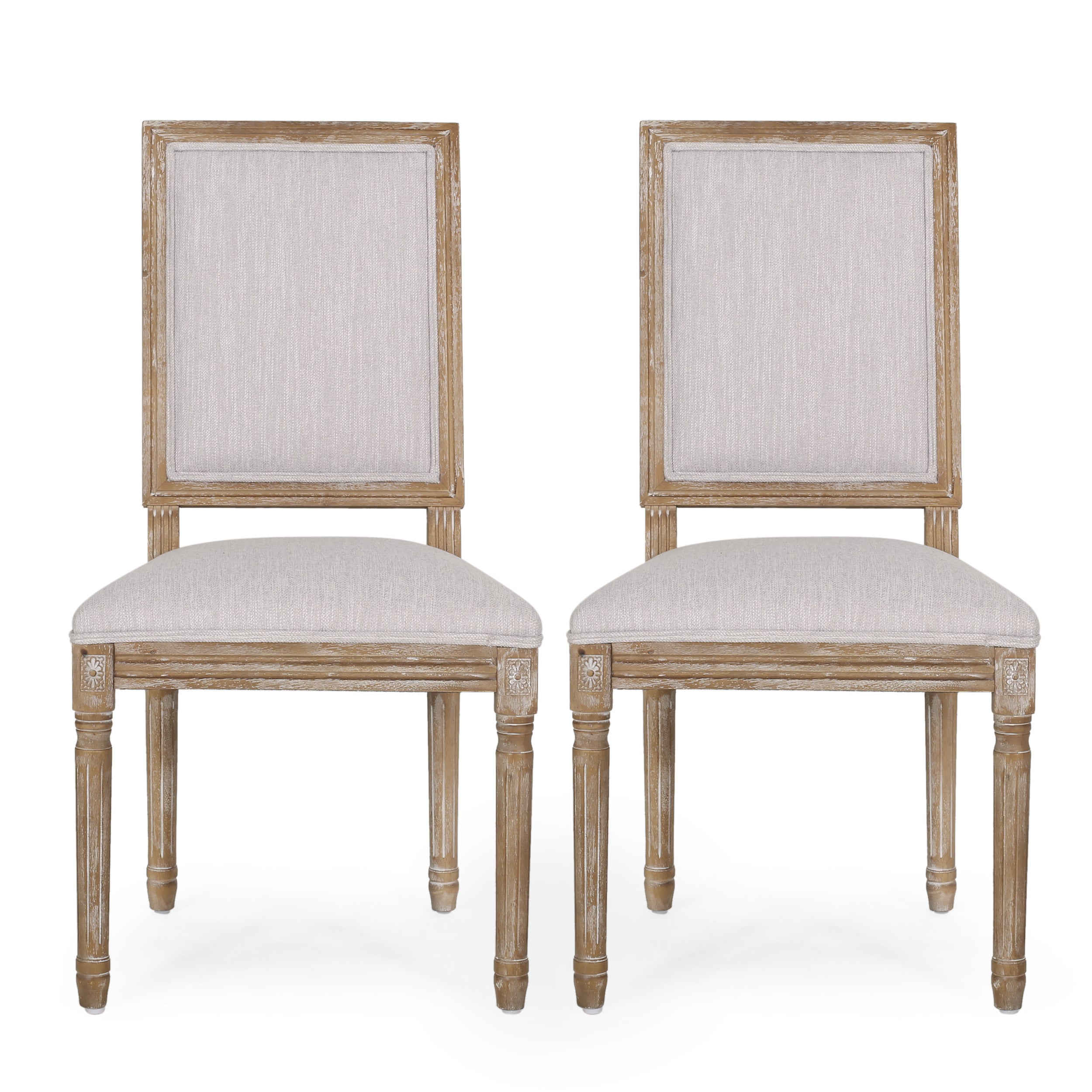 Modern Dining Chairs Set of 6 - Sturdy Wooden Kitchen Chairs with Padded Seats - Perfect for Dining Room, Kitchen, Breakfast Nook & Home Decor