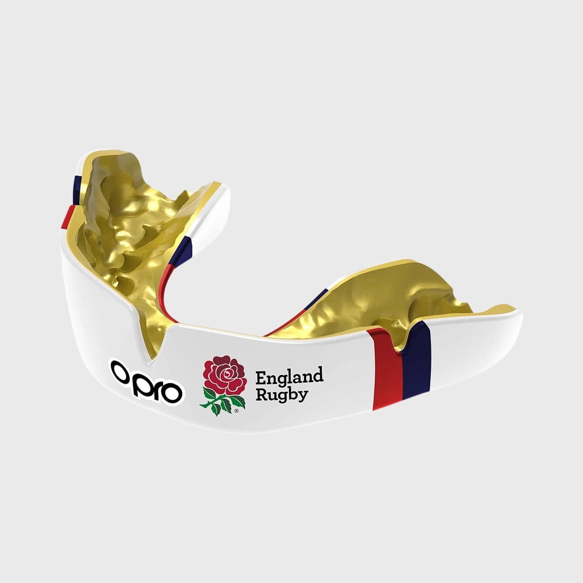 Opro Instant Custom Fit England RFU Mouthguard - Boil & Bite Mouth Guard for Rugby, Football & Contact Sports - Perfect for Players & Athletes