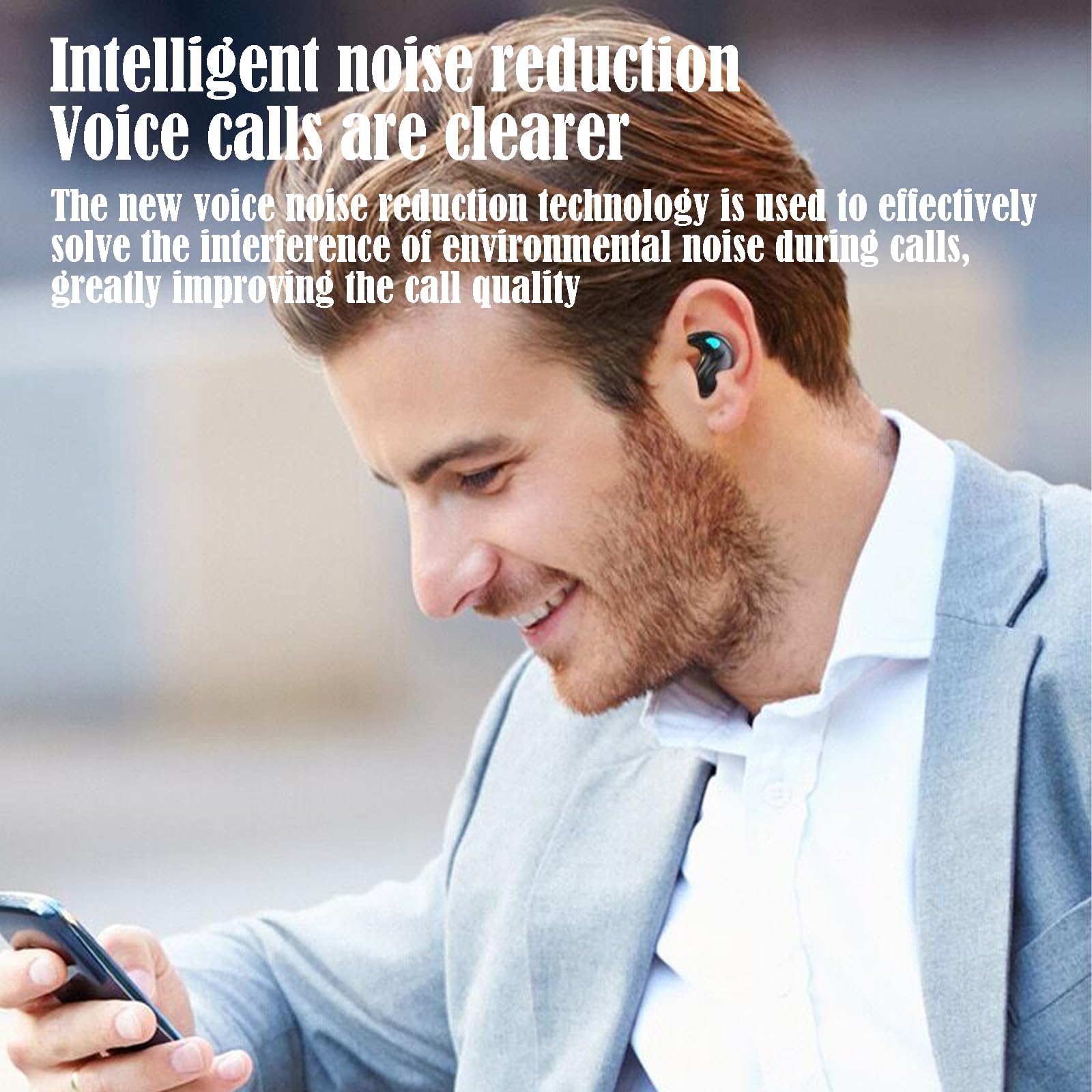 Wireless Bone Conduction Bluetooth Headphones for Sleeping, IPX5 Waterproof Sport Earbuds with Built-in Mic, Bluetooth 5.3 Open-Ear Headset for Running, Workout, Driving & Office Use - White