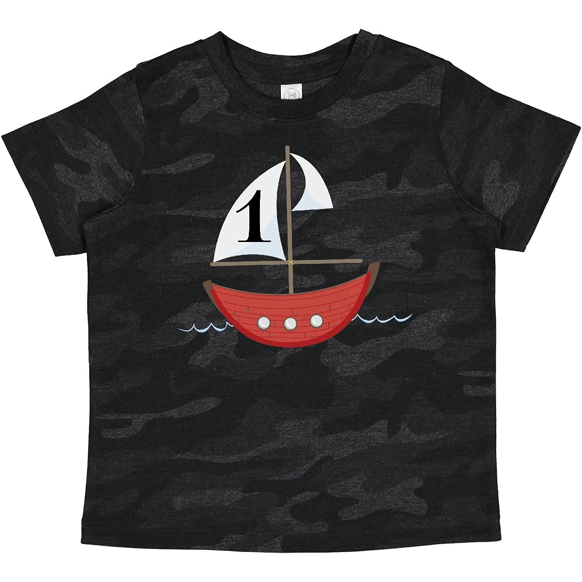 Inktastic First Birthday - 1 Year Old Red Boat Baby T-Shirt | Cute Outfit for Baby Boy's 1st Birthday Party, Photo Shoot & Special Occasions