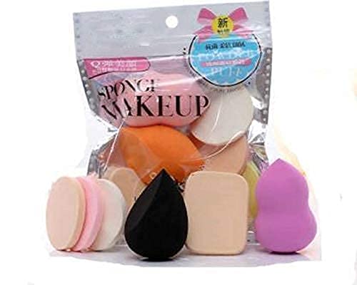 MOOLYAVAAN 5Pcs Soft Bristle Makeup Brush Set with 6-in-1 Beauty Blender Sponge - Professional Cosmetic Tools for Foundation, Blending & Contouring - Perfect for Daily Makeup & Travel