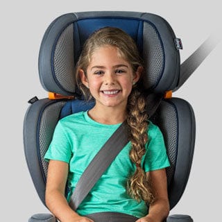 Chicco KidFit Adapt Plus 2-in-1 Belt Positioning Booster Car Seat - Vapor Gray | Safe & Comfortable for Kids 4-10 Years | Ideal for School, Travel & Family Road Trips