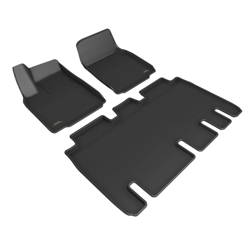3D MAXpider Custom Fit All-Weather Floor Mats for 2022-2023 Tesla Model X - Premium Black Car Mats | Perfect for Daily Commute, Road Trips & Family Protection