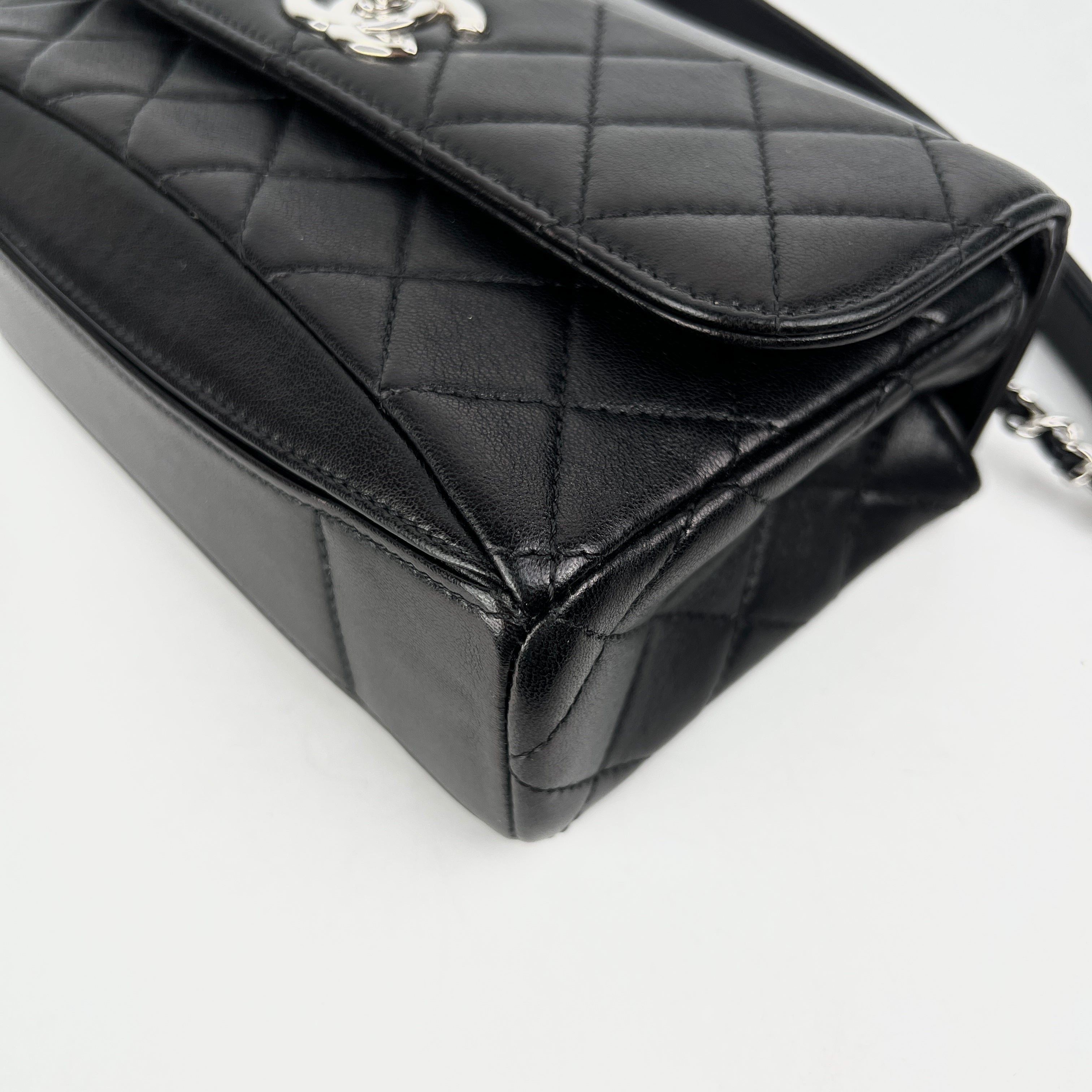 Chanel Seasonal Flap Bag Black Lambskin Leather 22 Series - Luxury Designer Handbag for Women, Perfect for Parties & Evening Events