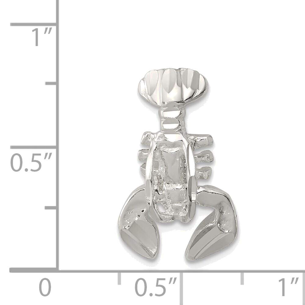 Bonyak Jewelry 925 Sterling Silver Lobster Clasp Chain Slide Charm Pendant - Perfect for Necklaces, Bracelets, and DIY Jewelry Making