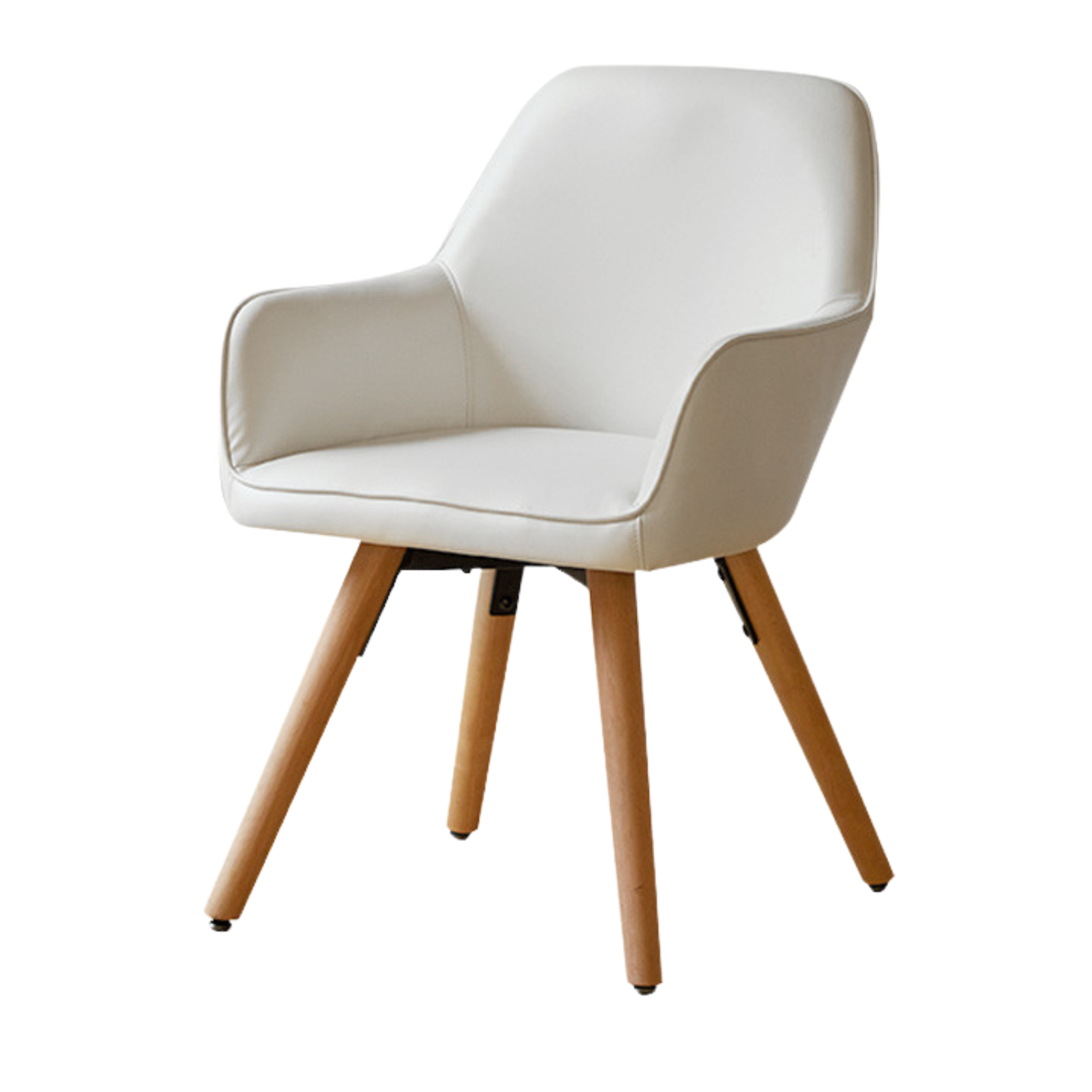 Premium Beech Solid Wood Modern Fabric Soft Back Chair - Ergonomic Office & Home Dining Comfort