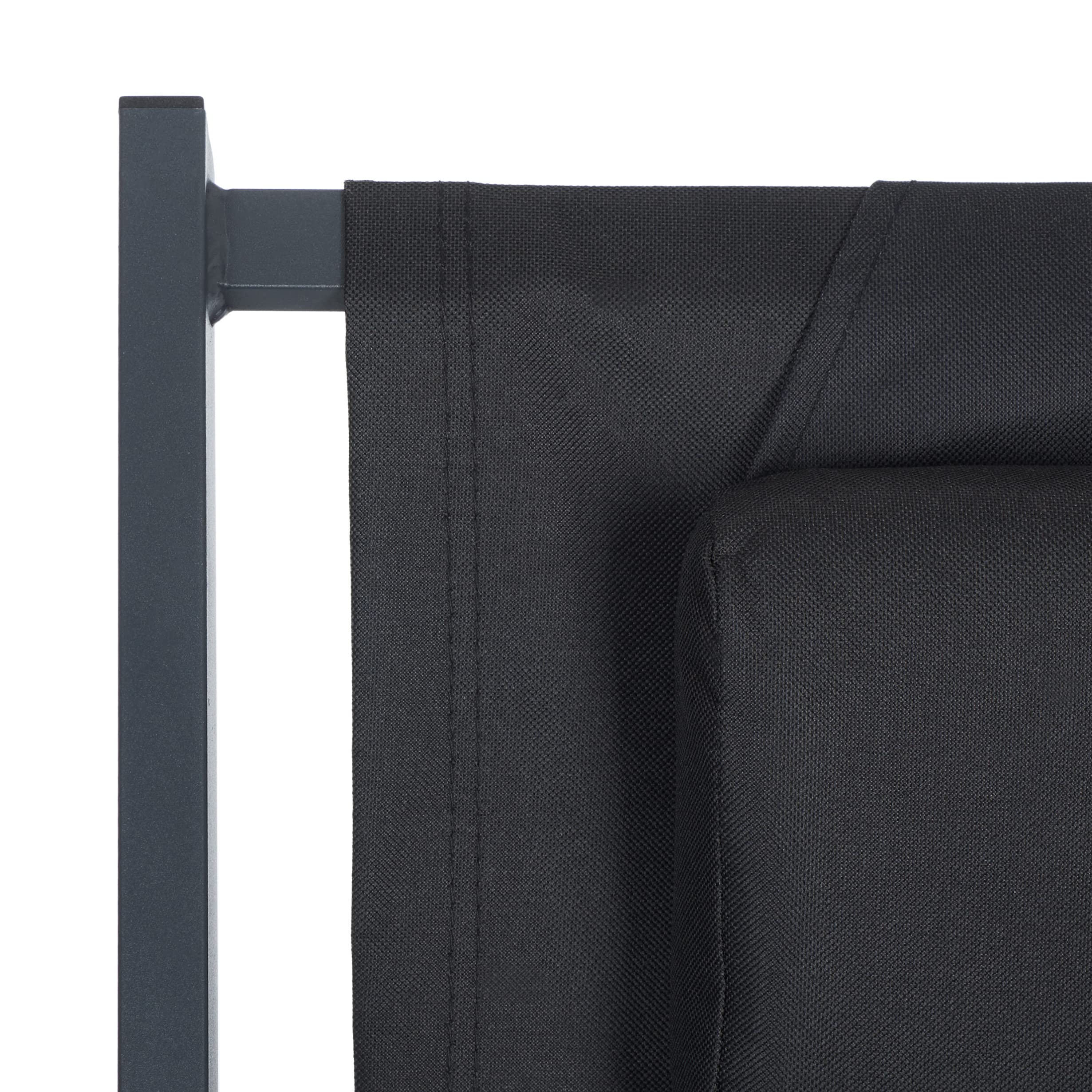 **Safavieh PAT9039C-SET2 Outdoor Folding Sling Chair Set of 2 - Adjustable, Black, Fully Assembled - Perfect for Patio, Poolside, and Backyard Relaxation**