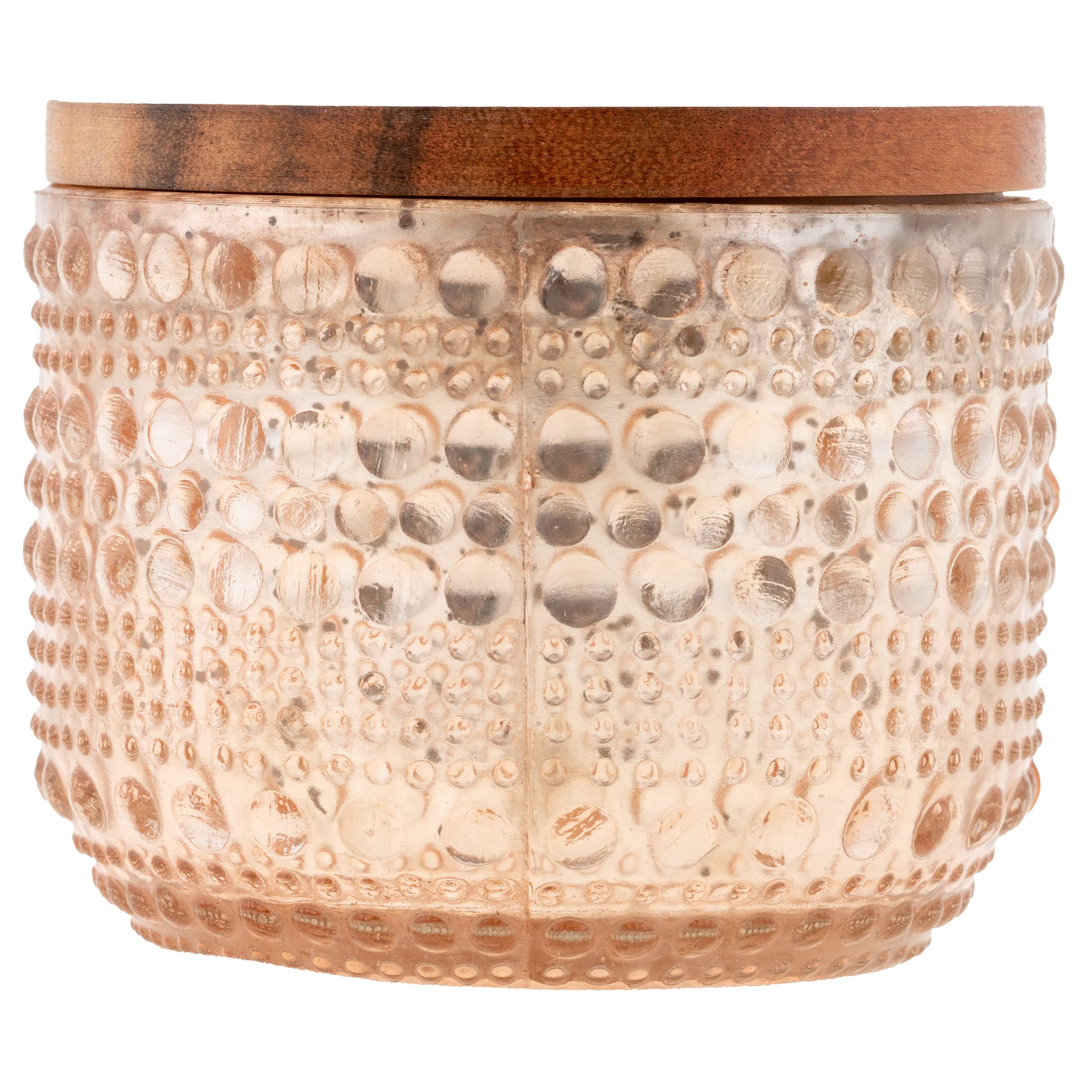 Karma Gifts Hobnail Glass Round Scented Candle - Floral Apple Scent Soy Wax Blend Candle for Women | Home Decor, Relaxation & Romantic Gifts