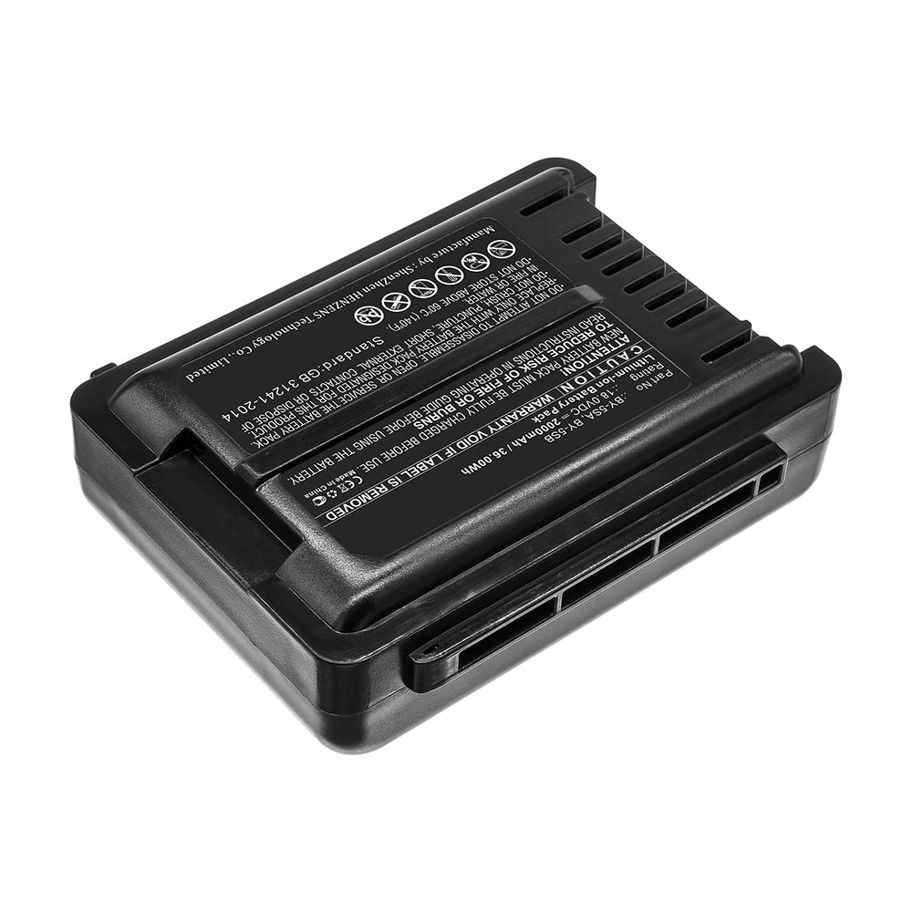 Synergy Digital 18V 2000mAh Li-ion Replacement Battery for Sharp EC-AP700 Vacuum Cleaner - Compatible with BY-5SA/BY-5SB Models | High Capacity Power Supply for Home Cleaning & Car Detailing