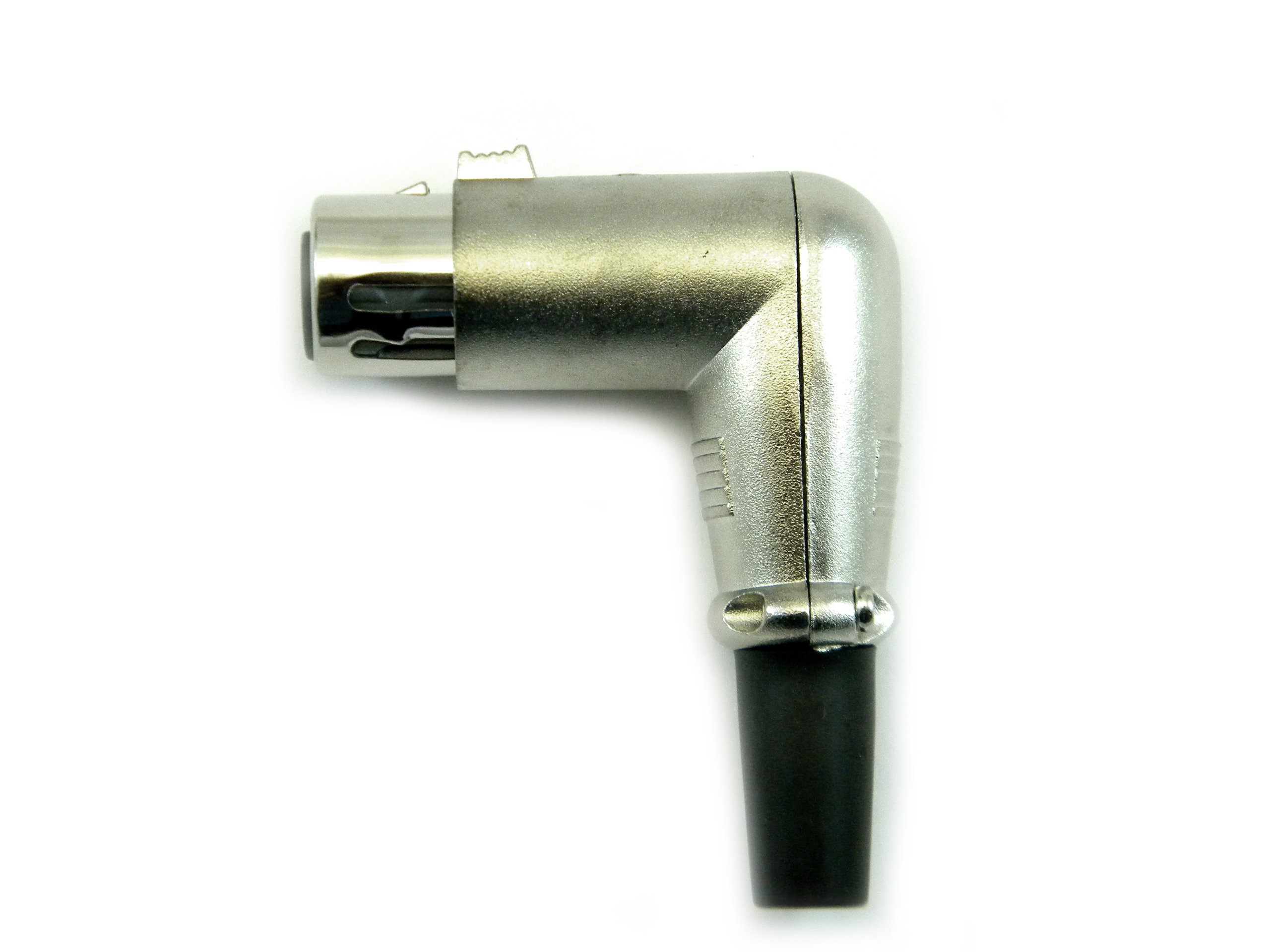 Right Angle 4-Pin D4 Female Microphone Connector - Professional Audio Equipment Accessory for Studio, Stage & Live Performances