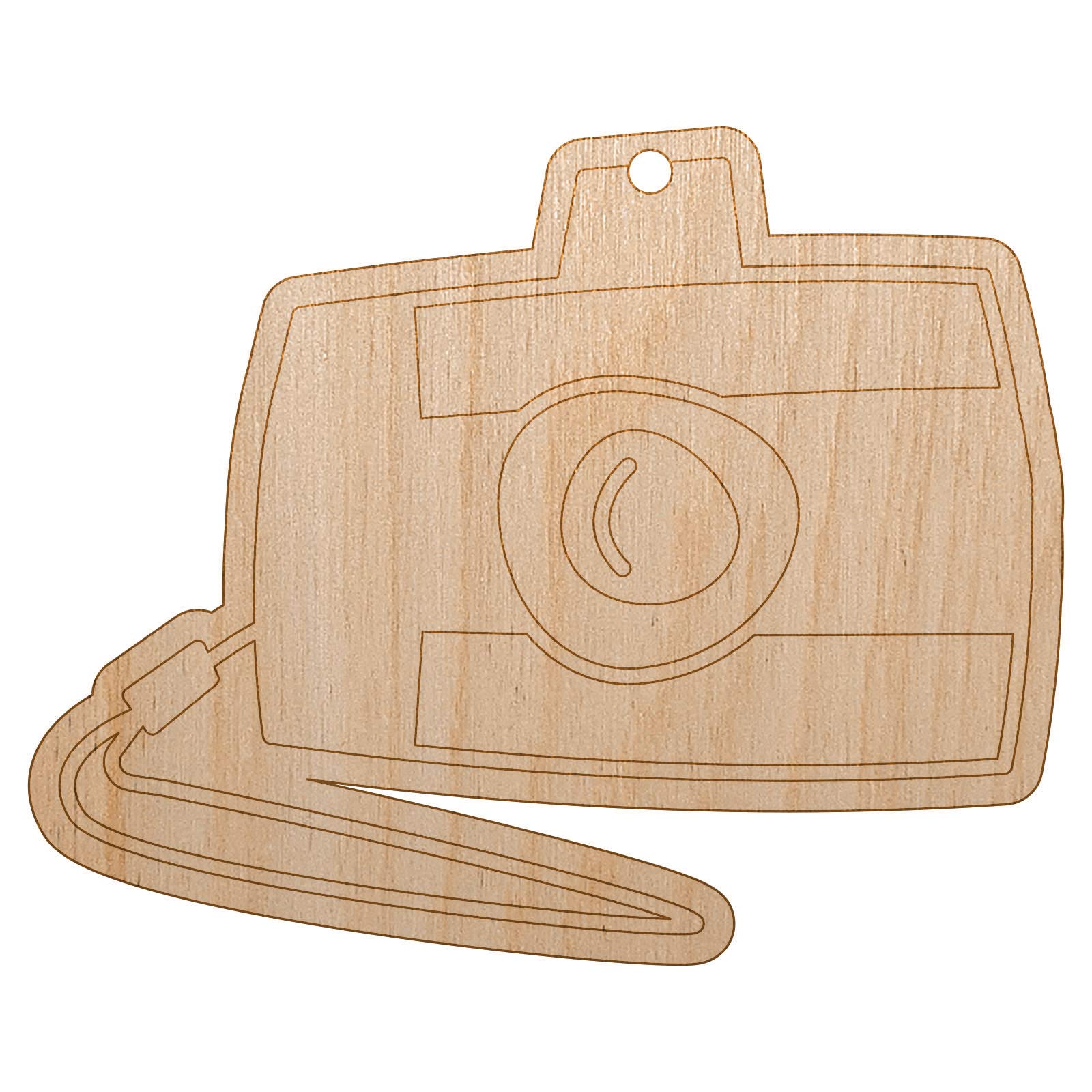 Sniggle Sloth Digital Camera Doodle Wooden Christmas Ornament - DIY Unfinished Craft Kit with Pre-Drilled Holes for Holiday Tree Decorating & Gift Making - Perfect for Kids Crafts, Christmas Decor, and Handmade Gifts