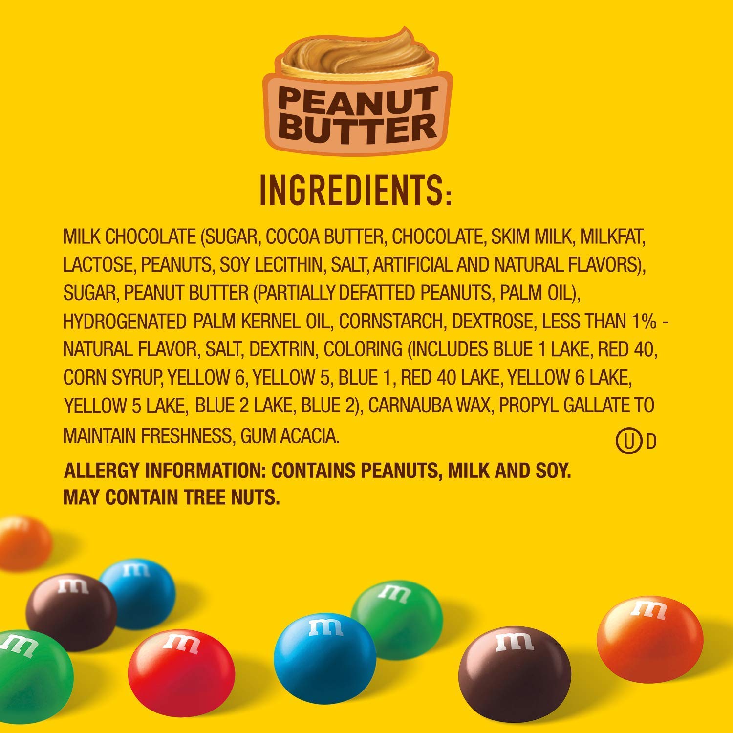 M&M'S Peanut Butter Chocolate Candy - 10 Pound Bulk Bag for Parties, Halloween, Christmas & Office Snacks | Wholesale Bulk Candy for Events & Gift Baskets