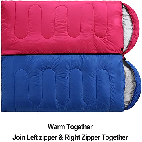 Ultralight Waterproof Winter Sleeping Bag for Adults - Thickened Warm Camping Sleeping Bag for Outdoor Adventures - Perfect for Hiking, Backpacking & Cold Weather Camping (Sky Blue)