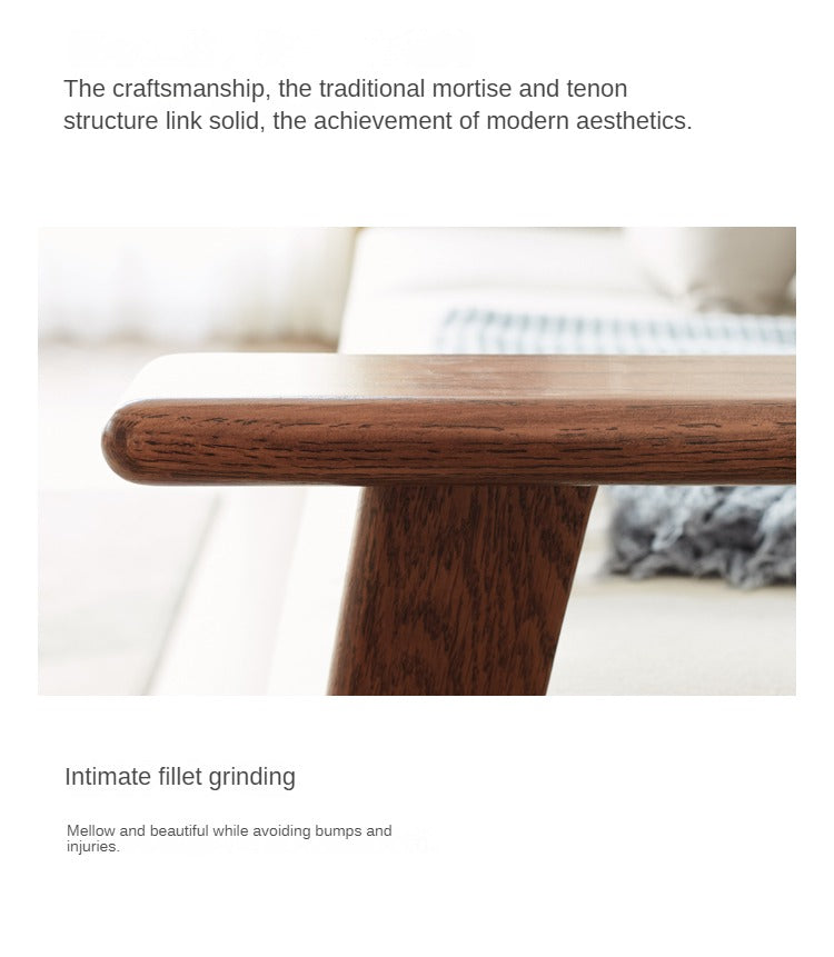 Premium Oak Solid Wood Sofa with Soft Fabric Cushions - Durable Modern Living Room Furniture for Home & Office Comfort