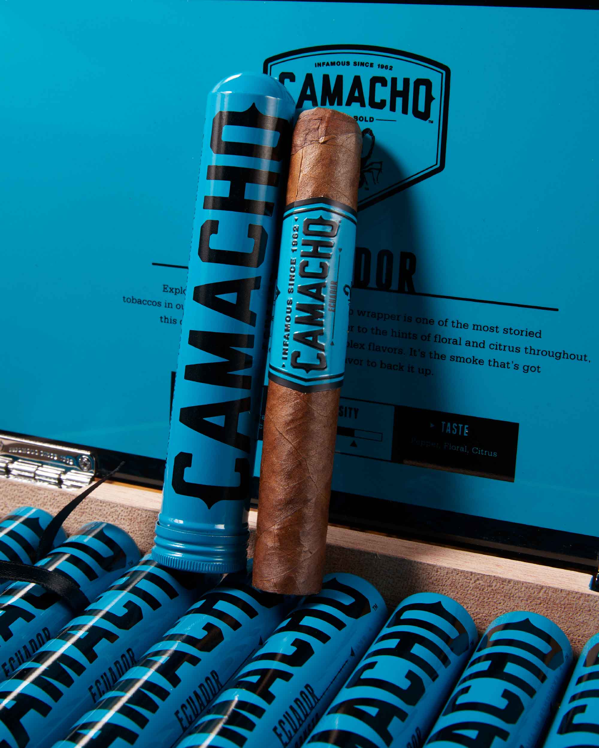 Premium Camacho Ecuador Robusto Cigars in Tubes - Handcrafted Ecuadorian Wrapper, Medium-Full Body - Perfect for Special Occasions & Relaxing Evenings