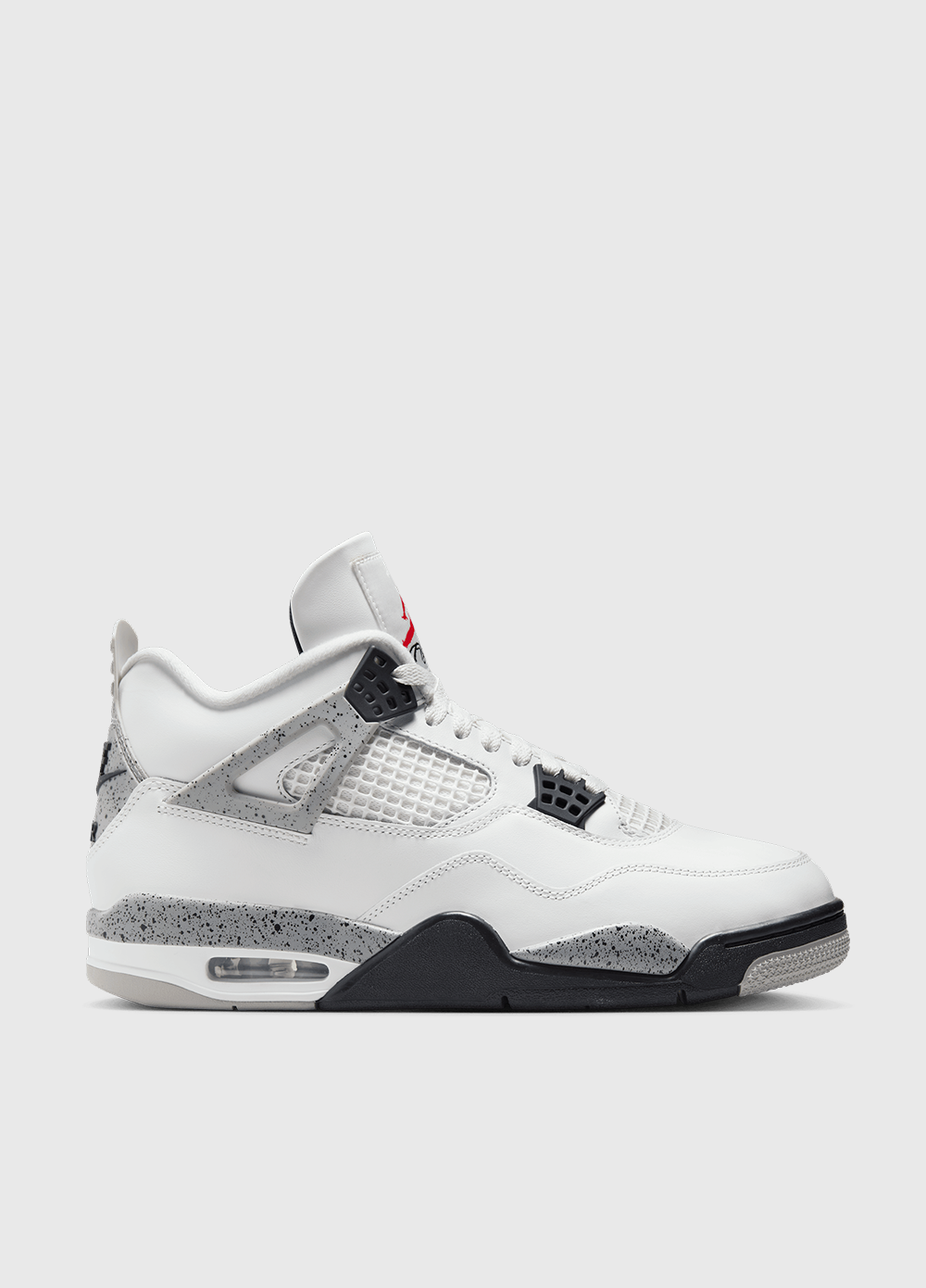 Air Jordan 4 Retro 'White Cement' Basketball Shoes - Men's High-Top Sneakers for Casual Wear & Street Fashion