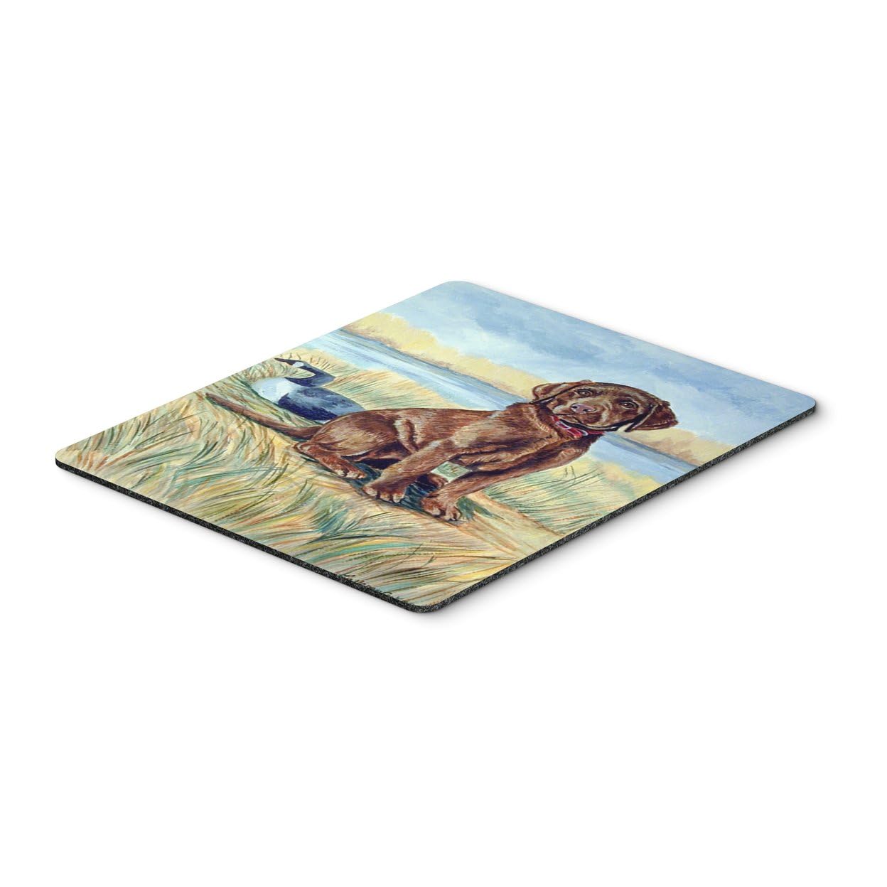 Premium Chocolate Labrador Puppy Mouse Pad & Hot Pad - Large Washable Non-Slip Desk Mat for Home Office, Gaming & Computer Work | Caroline's Treasures 7090MP | Perfect for Workstations, Kitchen Trivets & Gamer Setups