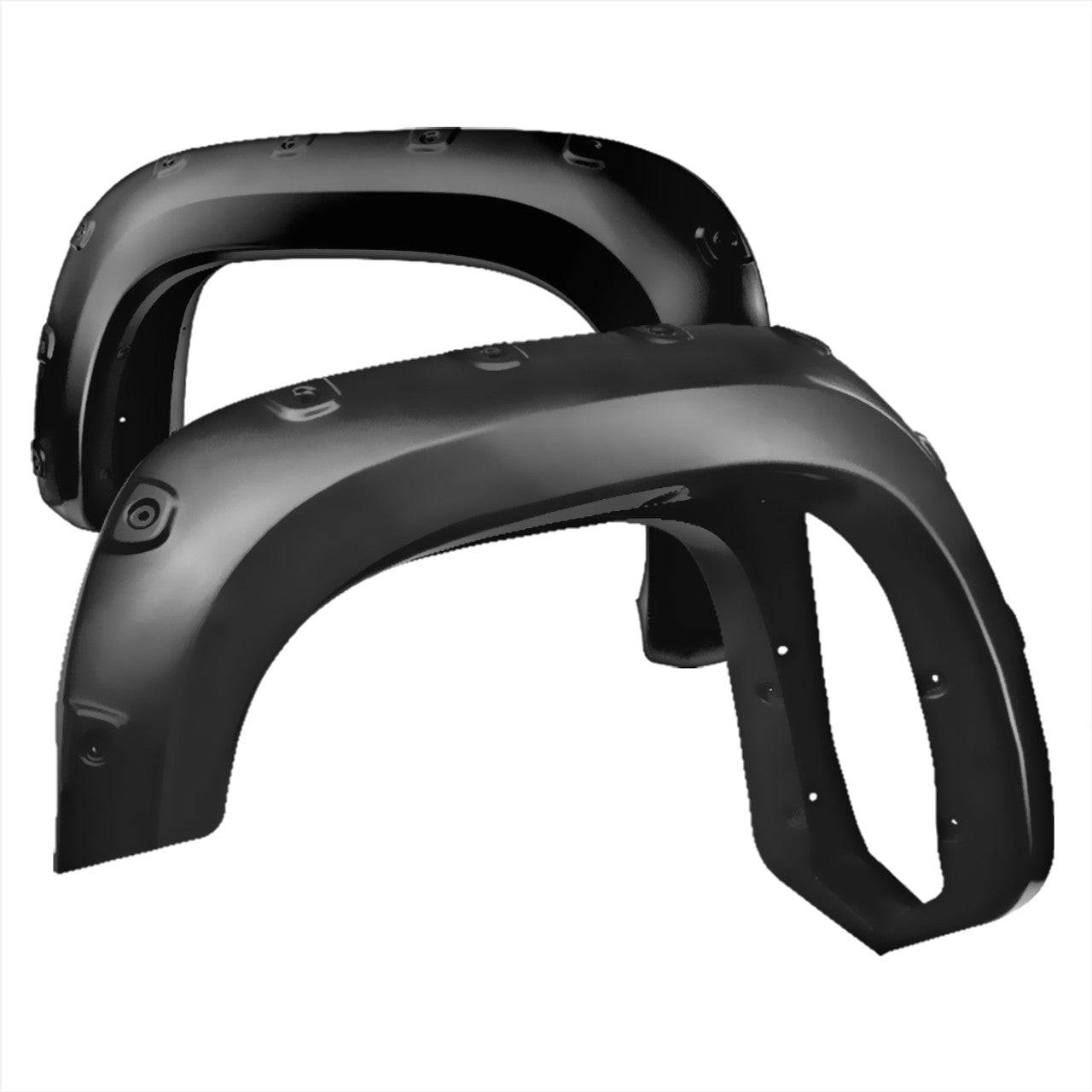 2007-2013 GMC Sierra 1500 Matte Black Polypropylene Fender Flares Set of 4 - Durable Off-Road Protection for Trucks & SUVs - Perfect for Mud, Rocks & Rough Terrain