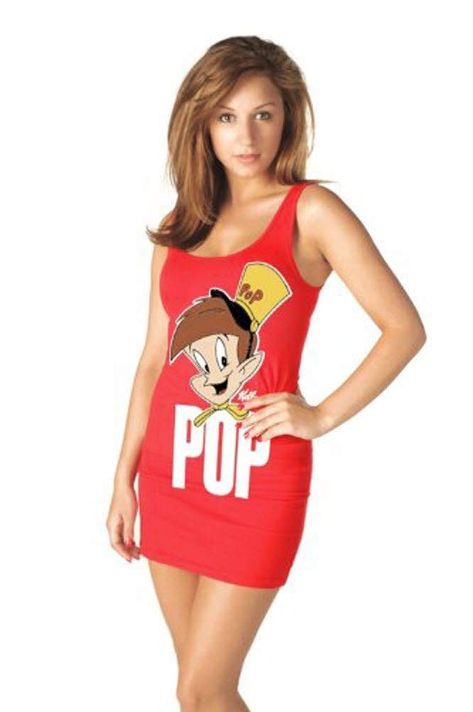TV Store Rice Krispies Cereal Snap Crackle Pop Juniors Costume Tank Dresses - Fun Breakfast-Themed Outfit for Kids' Dress-Up & Halloween Costume Parties