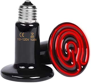 150W 2-Pack Ceramic Heat Emitter Bulbs - Infrared Reptile Heat Lamp for Bearded Dragons, Turtles, Snakes & Aquariums - No Light, Safe for Pets - Perfect for Terrariums, Brooders & Chicken Coops