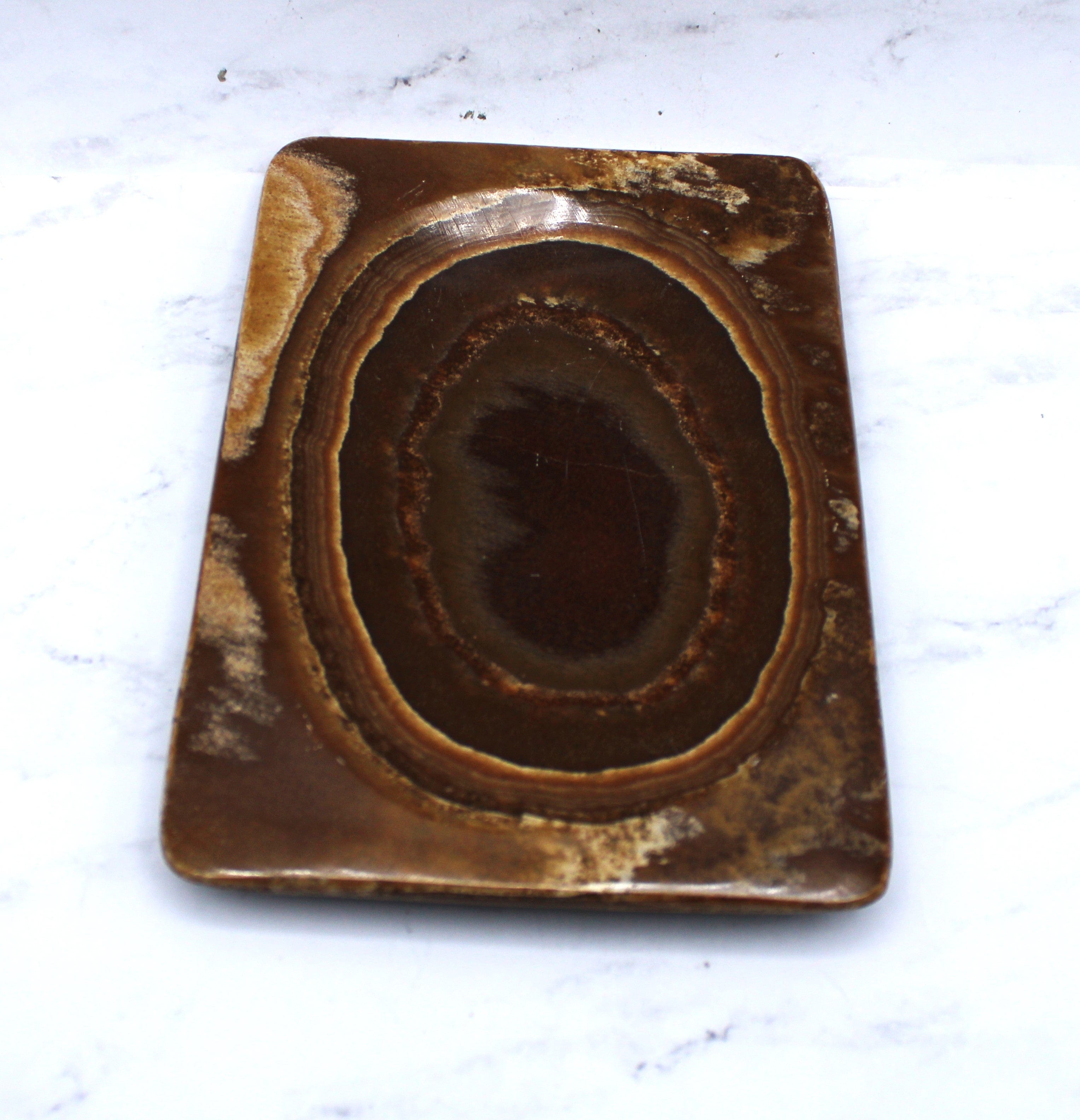 Premium Aragonite Dish - 4 Inch Natural Crystal Decor for Home, Office & Feng Shui - Perfect for Jewelry Display, Meditation & Healing Crystals