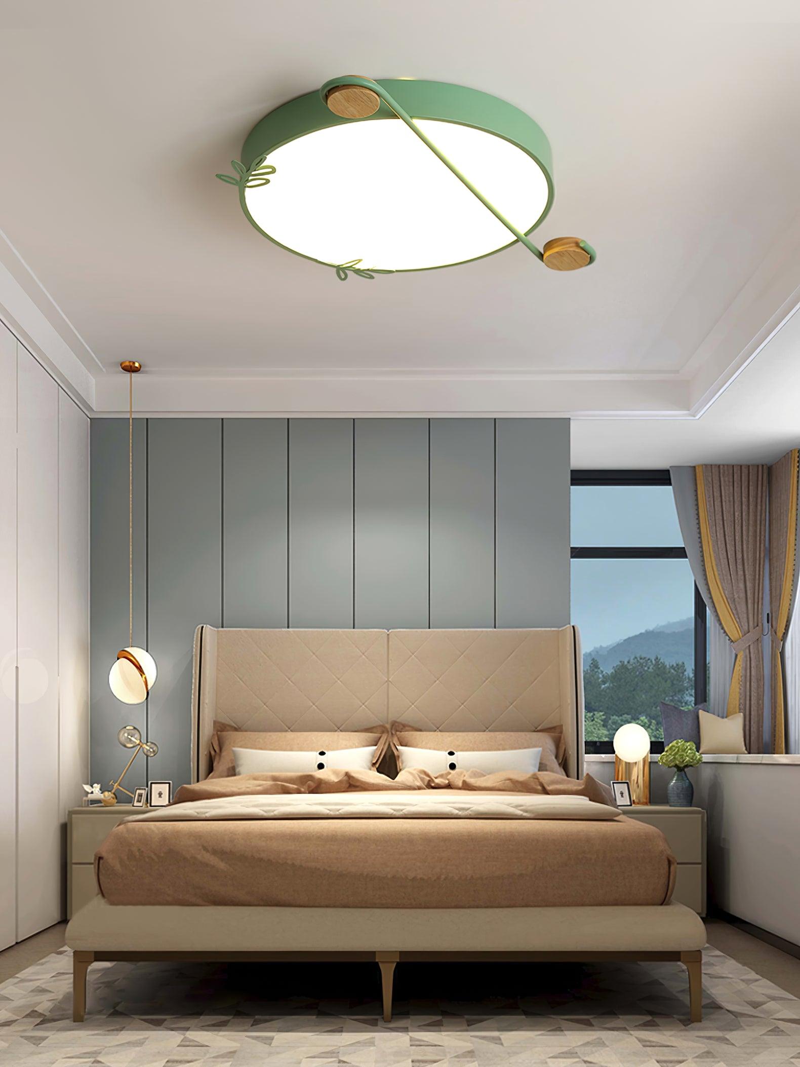 Stylish Musical Note Round Ceiling Light Fixture - Perfect for Bedroom, Living Room & Nursery Decor