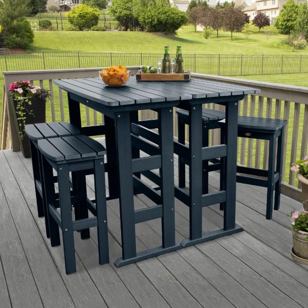 Lehigh 6-Piece Bar Height Balcony Patio Set - Outdoor Dining & Entertaining Furniture for Small Spaces