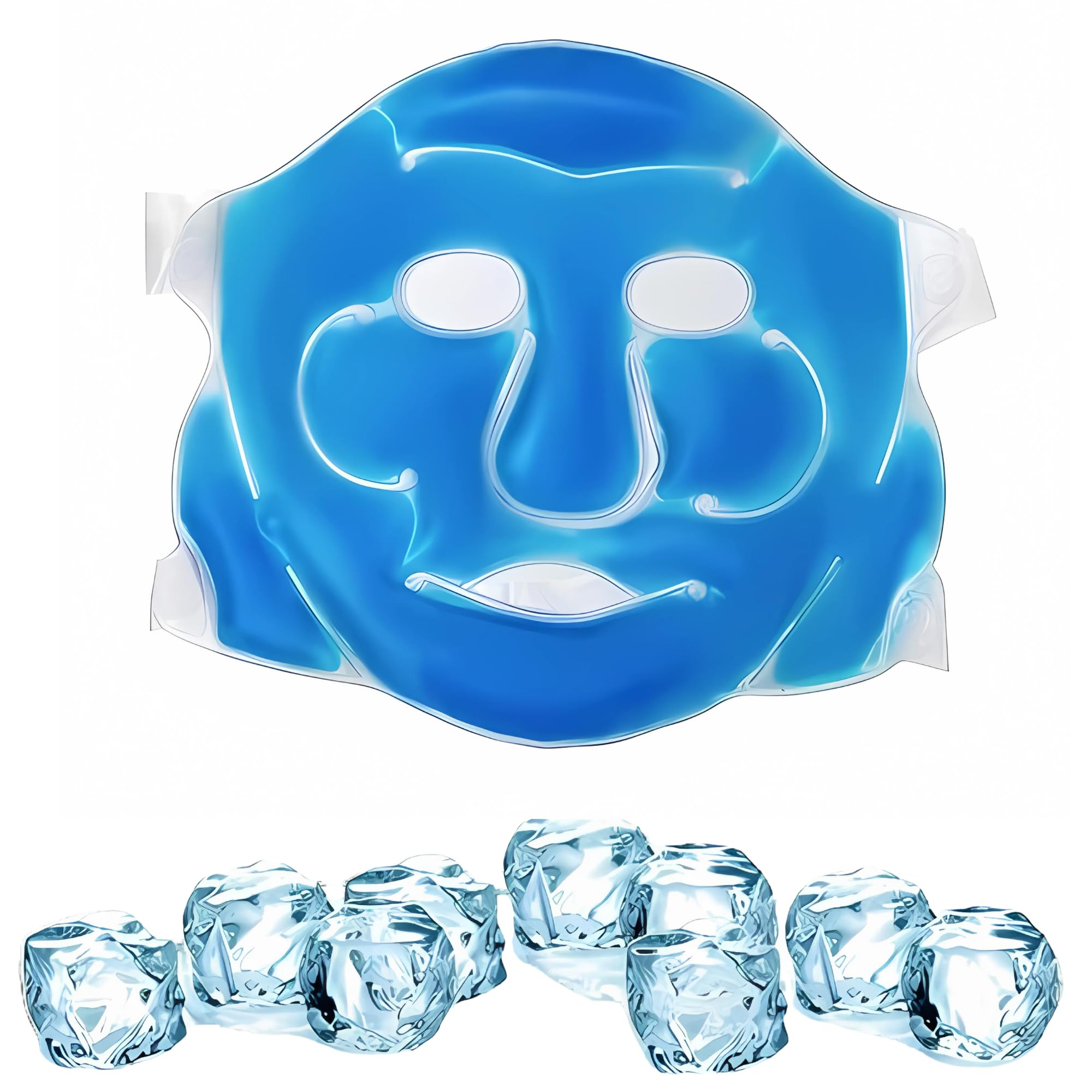 Axteno Aqua Ice Cooling Gel Mask - Cold Therapy Face Mask for Puffy Eyes, Sunburn & Migraine Relief - Perfect for Post-Workout, Travel & Skincare Routine
