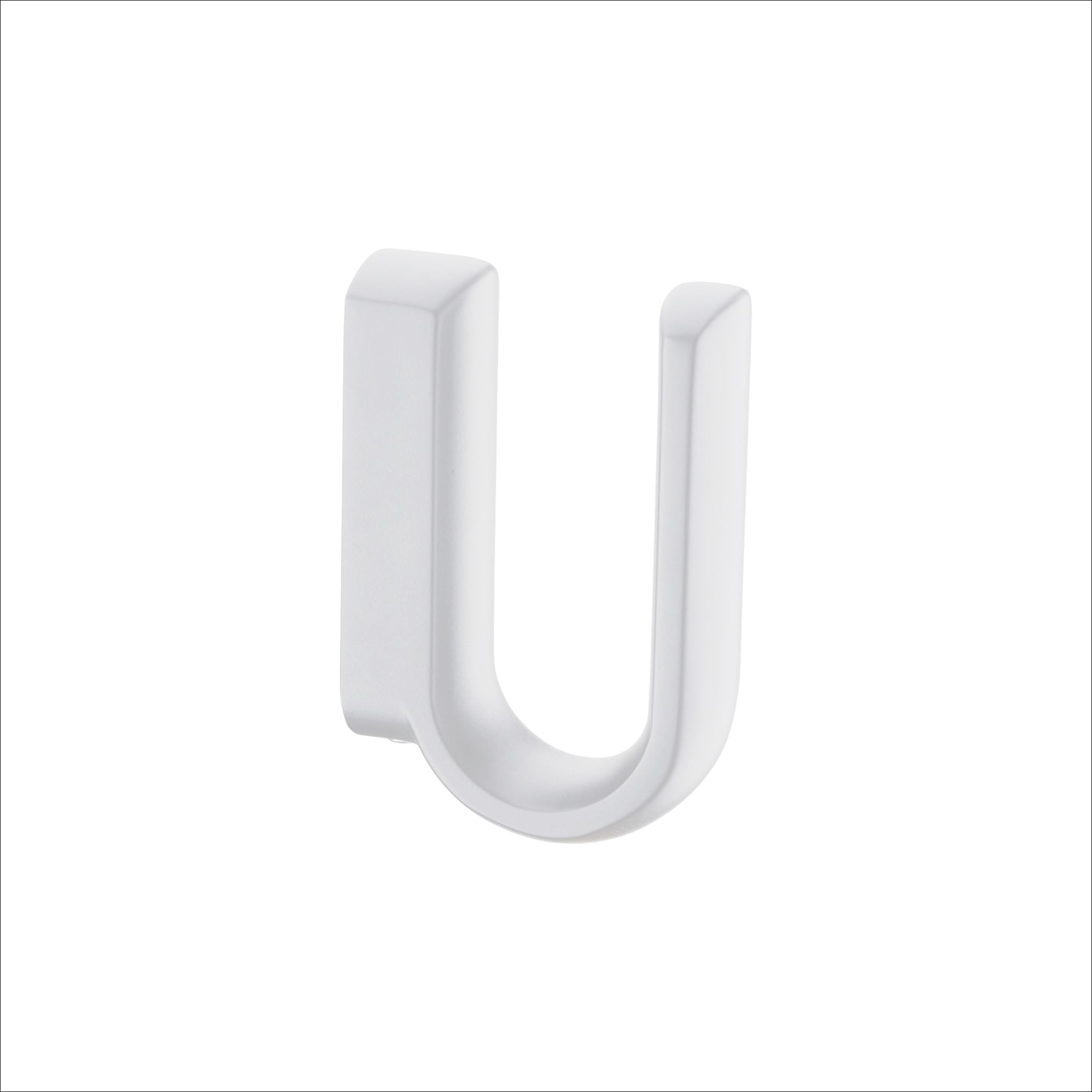 DESIGNSTUFF White U-Shaped Hooks - Heavy Duty Wall Hooks for Hanging Coats, Hats, Bags, and Decor in Home, Office, or Garage