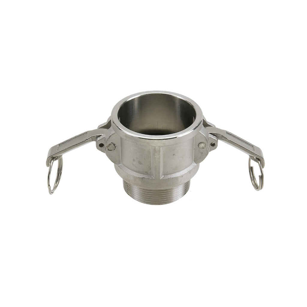 Stainless Steel Cam Lock Coupler Female x Male NPT Thread Type B - Ideal for Industrial, Agricultural, and Marine Fluid Transfer Applications