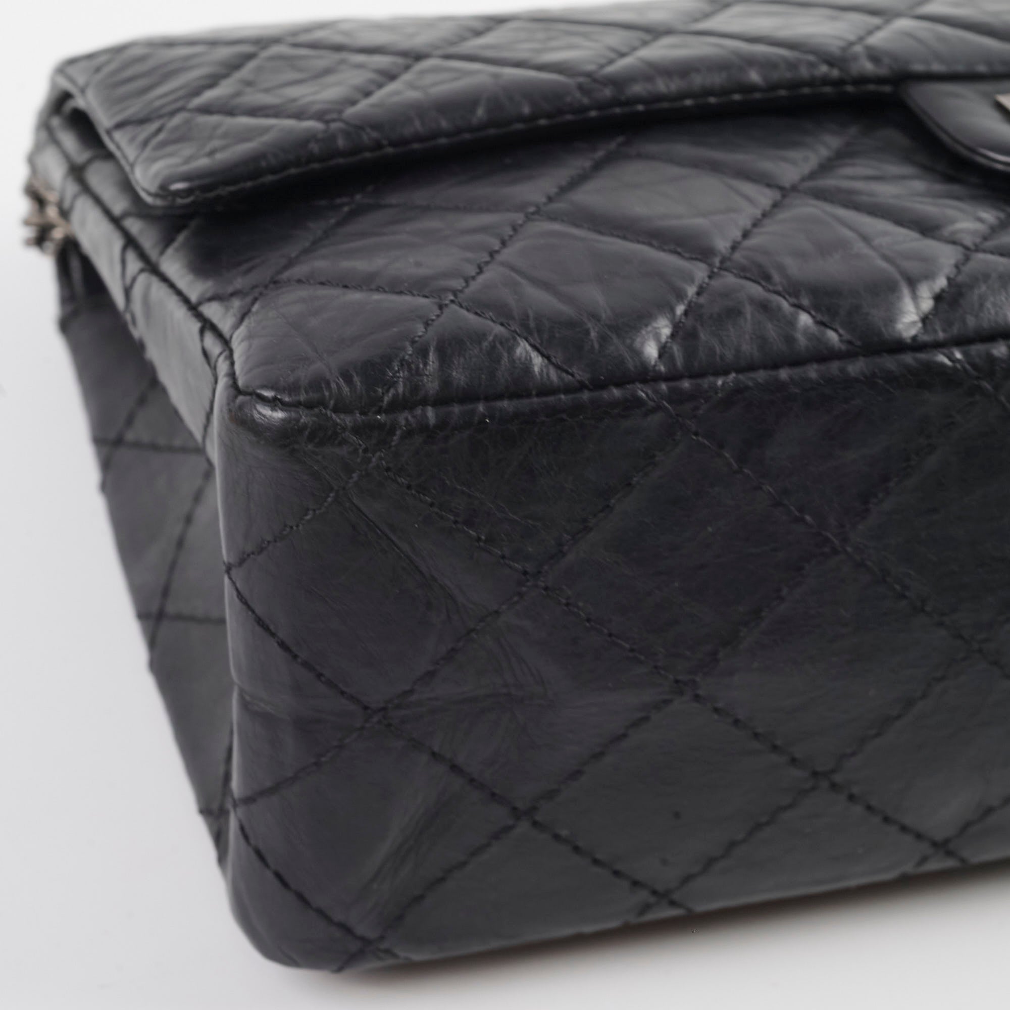 Authentic Chanel Reissue 226 Black Leather Flap Bag Series 12 - Luxury Handbag for Women, Perfect for Evening Events & Special Occasions