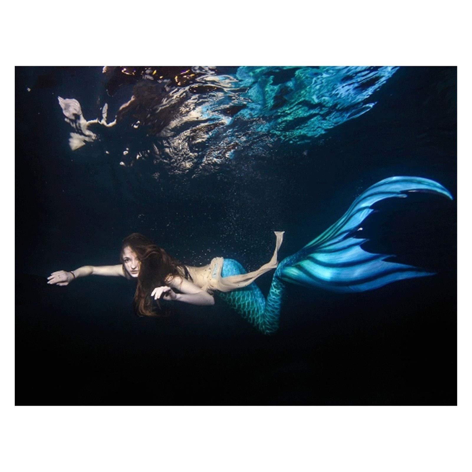 **YLYWCG Mermaid Tail Swimwear for Girls with Monofin - Blue Mermaid Costume for Swimming, Cosplay & Dress-Up - Perfect for Pool Parties, Beach Trips & Fantasy Play**