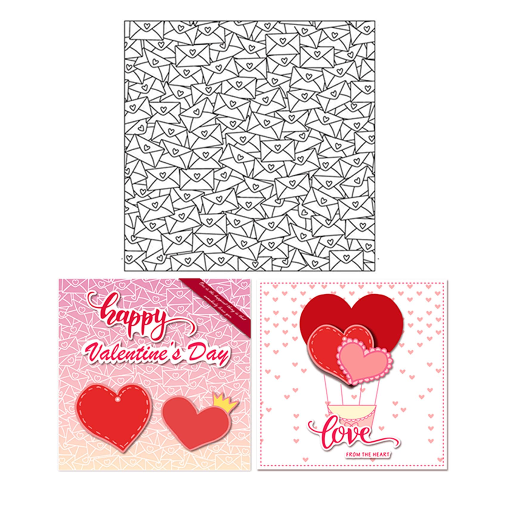 Valentine's Day Clear Silicone Stamps for Card Making, Scrapbooking & Journaling - Transparent Envelope Background Stamps for DIY Paper Crafts, Photo Albums & Decoration | Perfect for Greeting Cards, Memory Books & Handmade Gifts