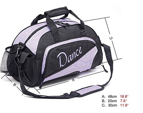 Stylish Purple Dance Duffle Bag for Women & Girls - Perfect for Gym, Yoga, Sports & Dance Classes - Water-Resistant Workout Bag with Separate Shoe Compartment