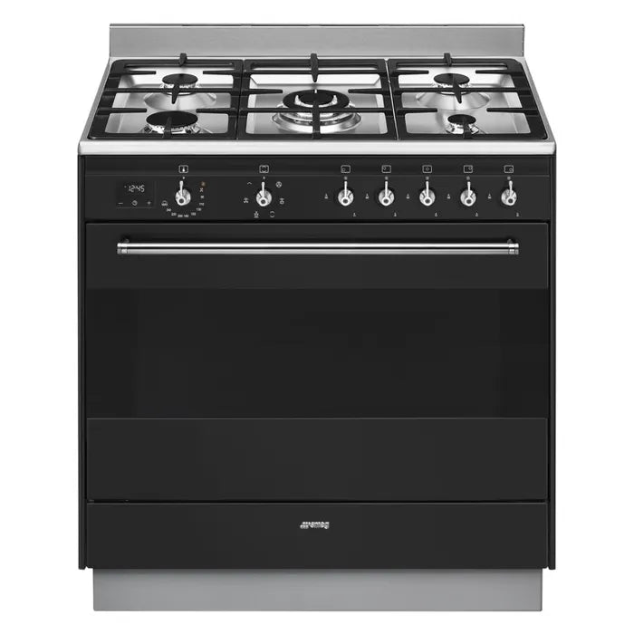 Smeg 90 cm Classic Multi Fuel Upright Stove in Anthracite - Efficient Heating for Living Rooms, Cabins & Outdoor Spaces