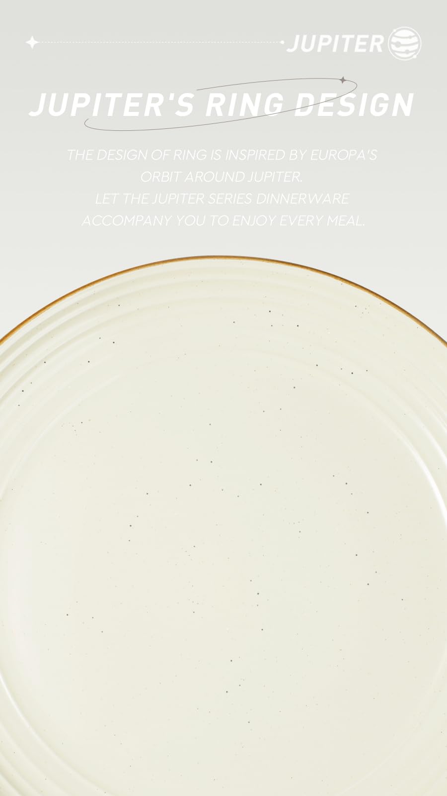 Famiware Jupiter 12-Piece Dinnerware Set for 4 - Vanilla White Plates & Bowls - Microwave & Dishwasher Safe, Scratch Resistant - Perfect for Family Dinners, Entertaining Guests & Everyday Use