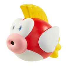 Jakks Pacific Super Mario Cheep Cheep Figure - Collectible Toy for Super Mario Fans | Perfect for Gaming Decor, Birthday Gifts & Nintendo Collections