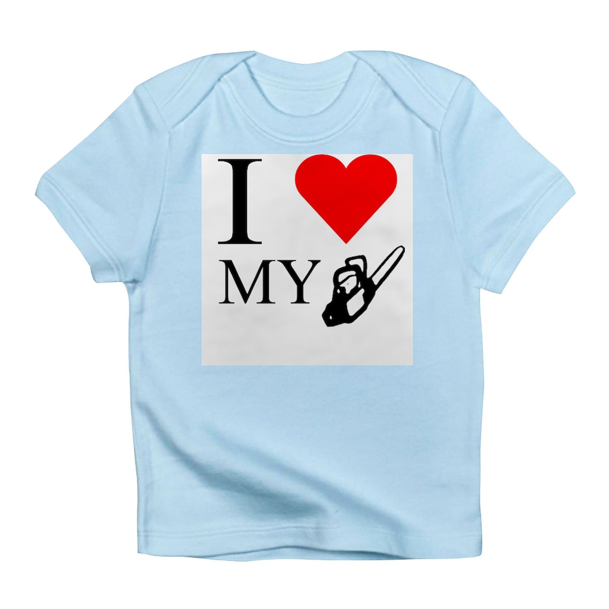 CafePress I Heart My Chainsaw Baby Onesie - 100% Cotton Cute Graphic Infant Bodysuit - Perfect for Family Outings & Photo Shoots