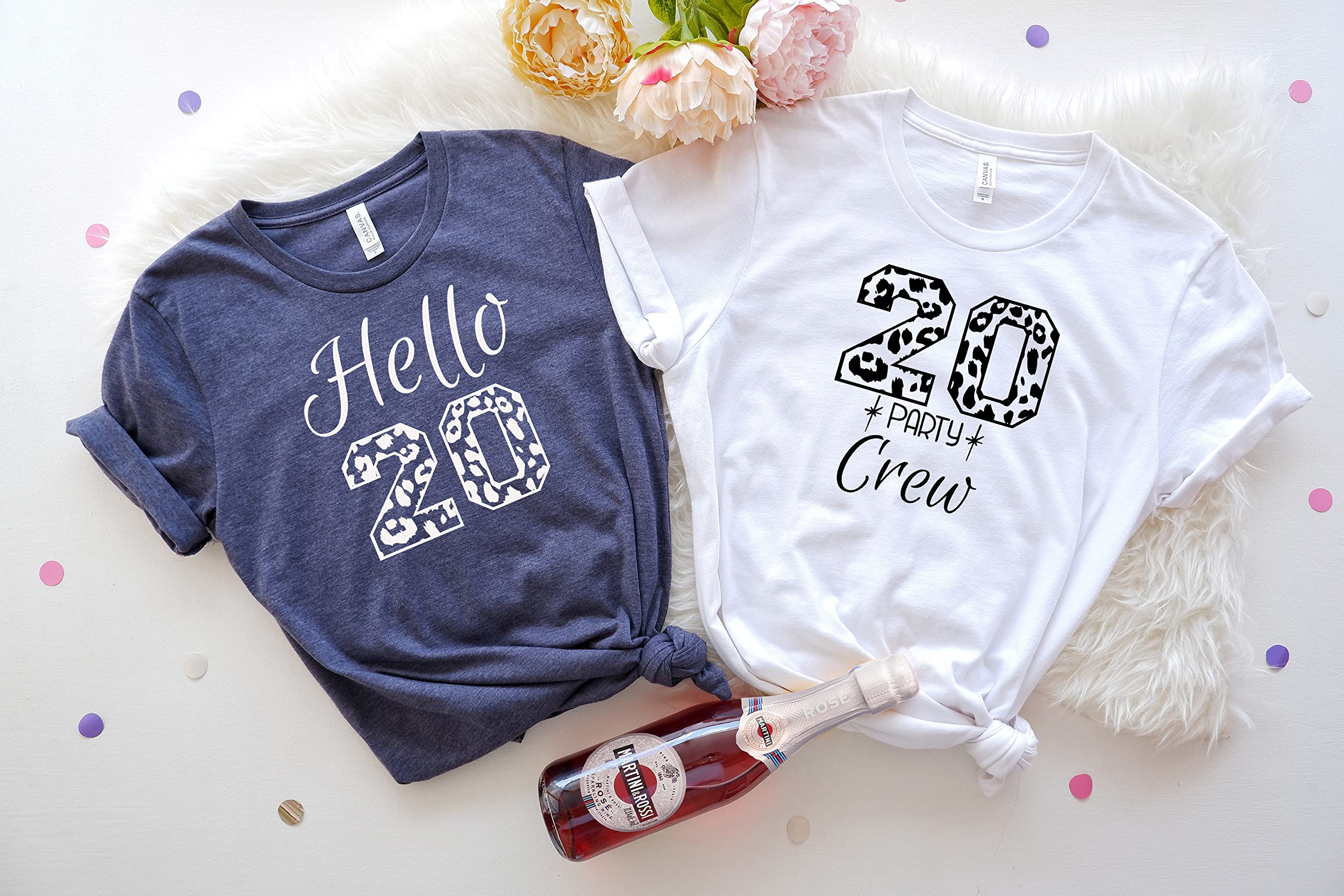 Hello 20 Shirt - Fun 20th Birthday Party Crew T-Shirt for Women & Men - Cute Birthday Gift Idea for 20th Birthday Trip Celebration - Perfect for Birthday Parties, Girls Night Out & Special Occasions