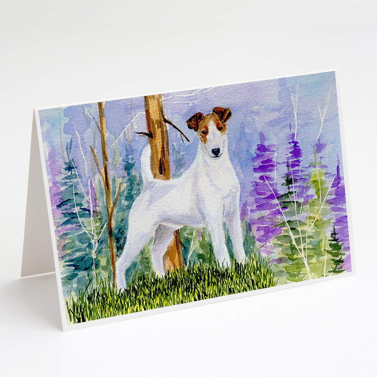 Jack Russell Terrier Greeting Cards - Pack of 8 Blank A7 Note Cards (5x7 inches) with Envelopes | Whimsical Dog-Themed Stationery for Birthdays, Thank You Notes & Special Occasions