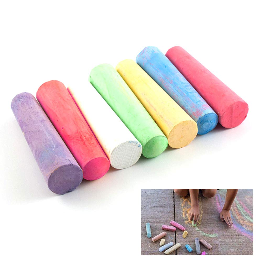 15-Piece Jumbo Washable Sidewalk Chalk Set - Non-Toxic Outdoor Chalk Sticks for Kids, Playground, School & Driveway Fun - Bright Colors for Creative Drawing & Learning Activities