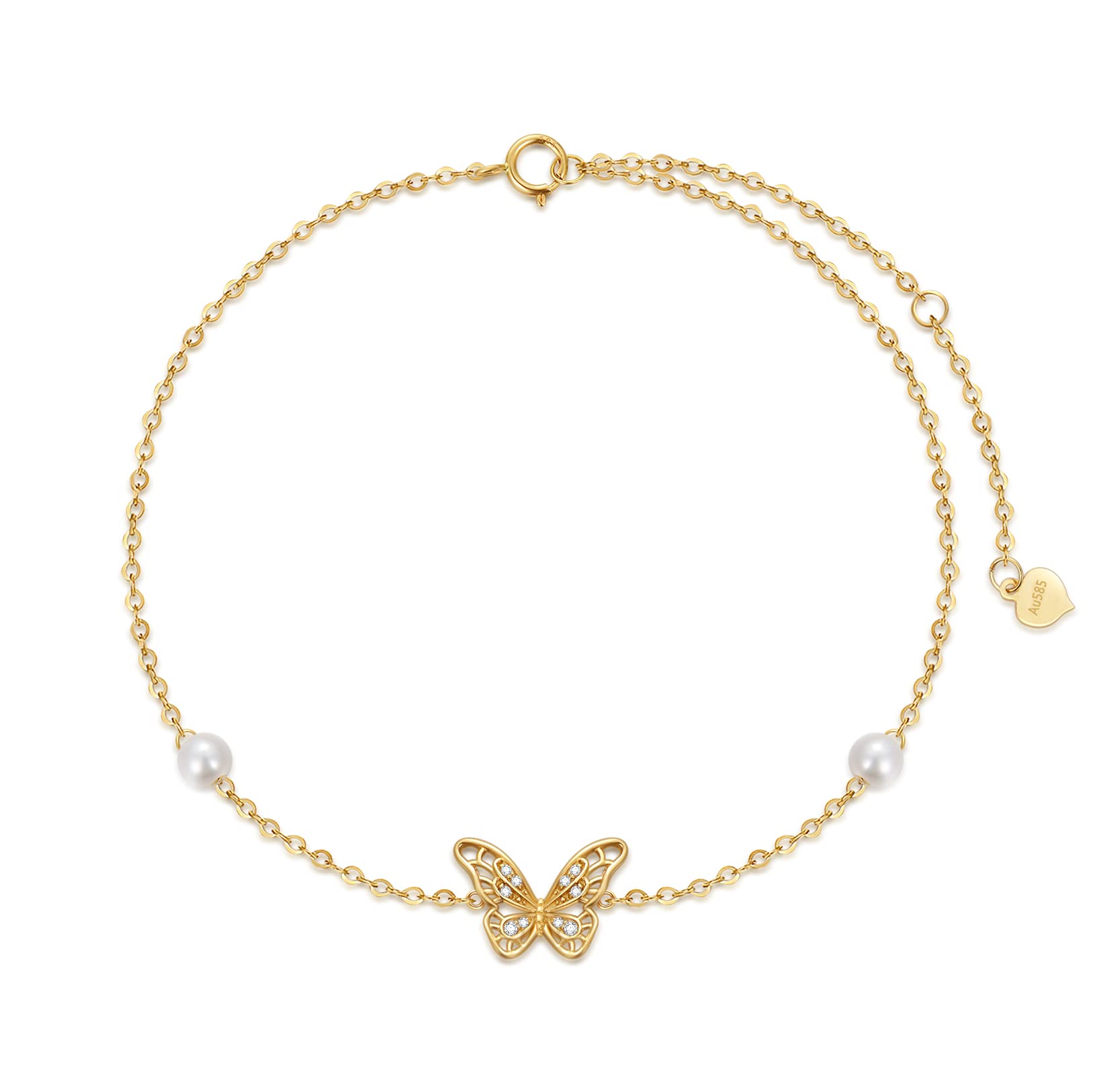 14K Solid Gold Bracelets for Women - 7 Stylish Real Gold Chain Bracelets for Girls & Women | Perfect for Gifts, Anniversaries & Everyday Elegance