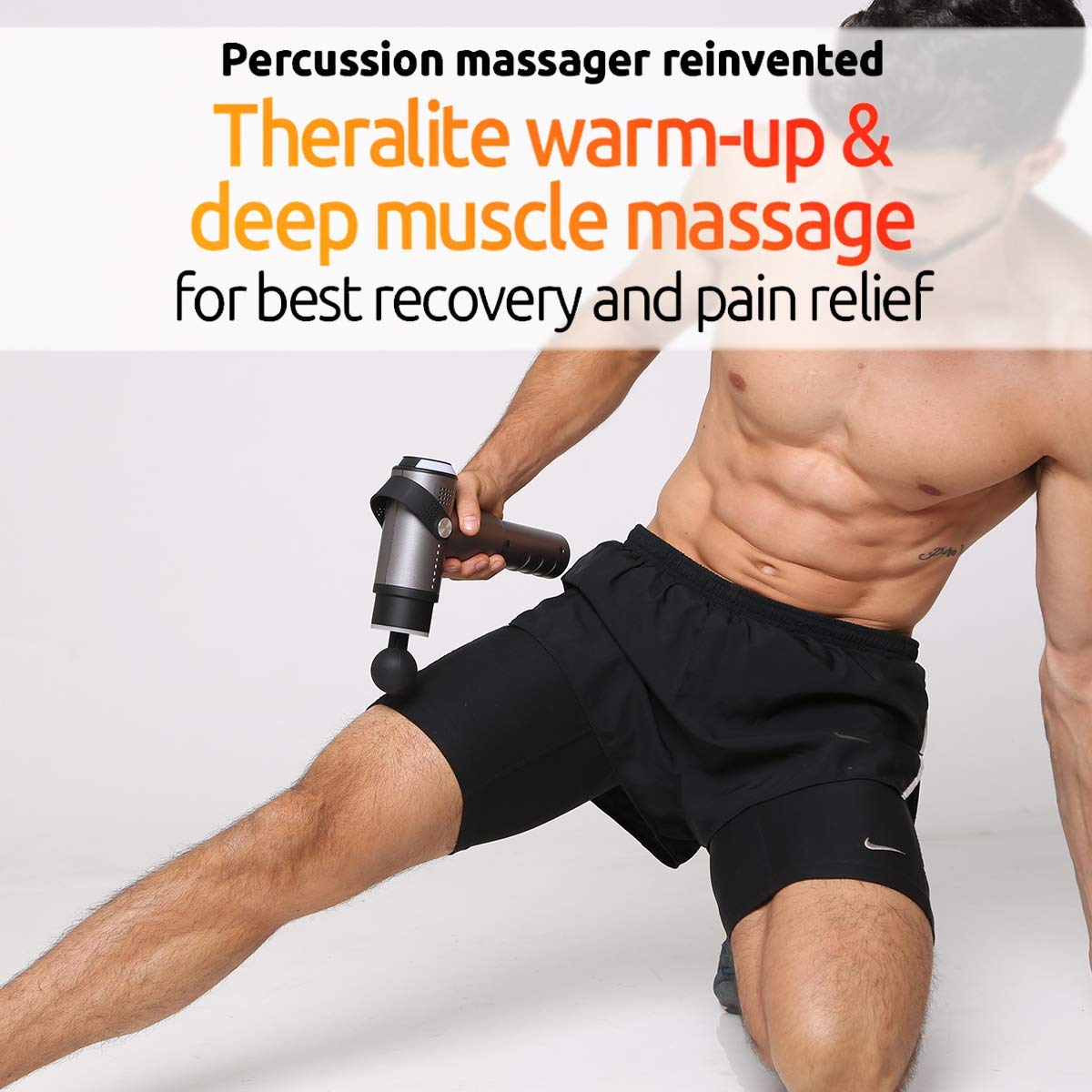 Prosage Thermo Massager - 3 Speed Adjustable Deep Tissue Massage Gun with Interchangeable Heads for Pain Relief, Muscle Recovery & Relaxation | Perfect for Athletes, Gym Lovers & Home Use