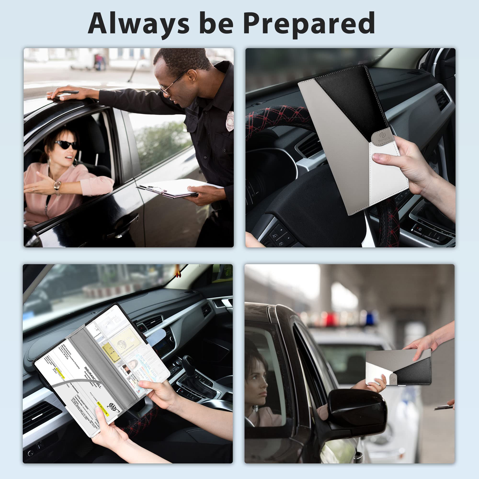Premium Leather Car Registration & Insurance Holder with Magnetic Closure - Essential Vehicle Document Organizer for Glove Box - Perfect for Organizing Auto Papers, Road Trips, and Daily Commutes