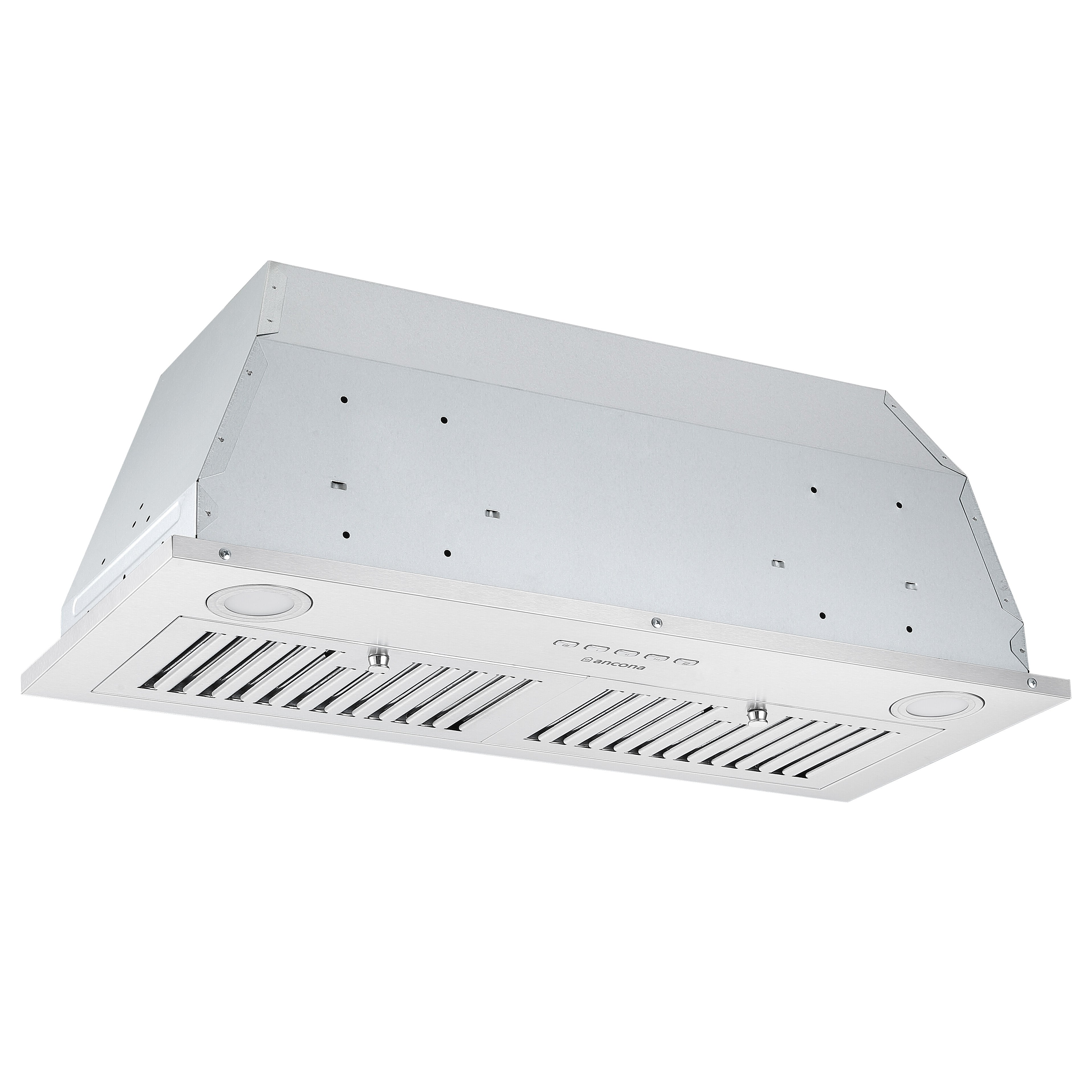 Ancona 28-inch 600CFM Stainless Steel Built-In Range Hood - Powerful Kitchen Ventilation for Smoke & Odor Removal - Perfect for Modern Home Cooking & Grilling