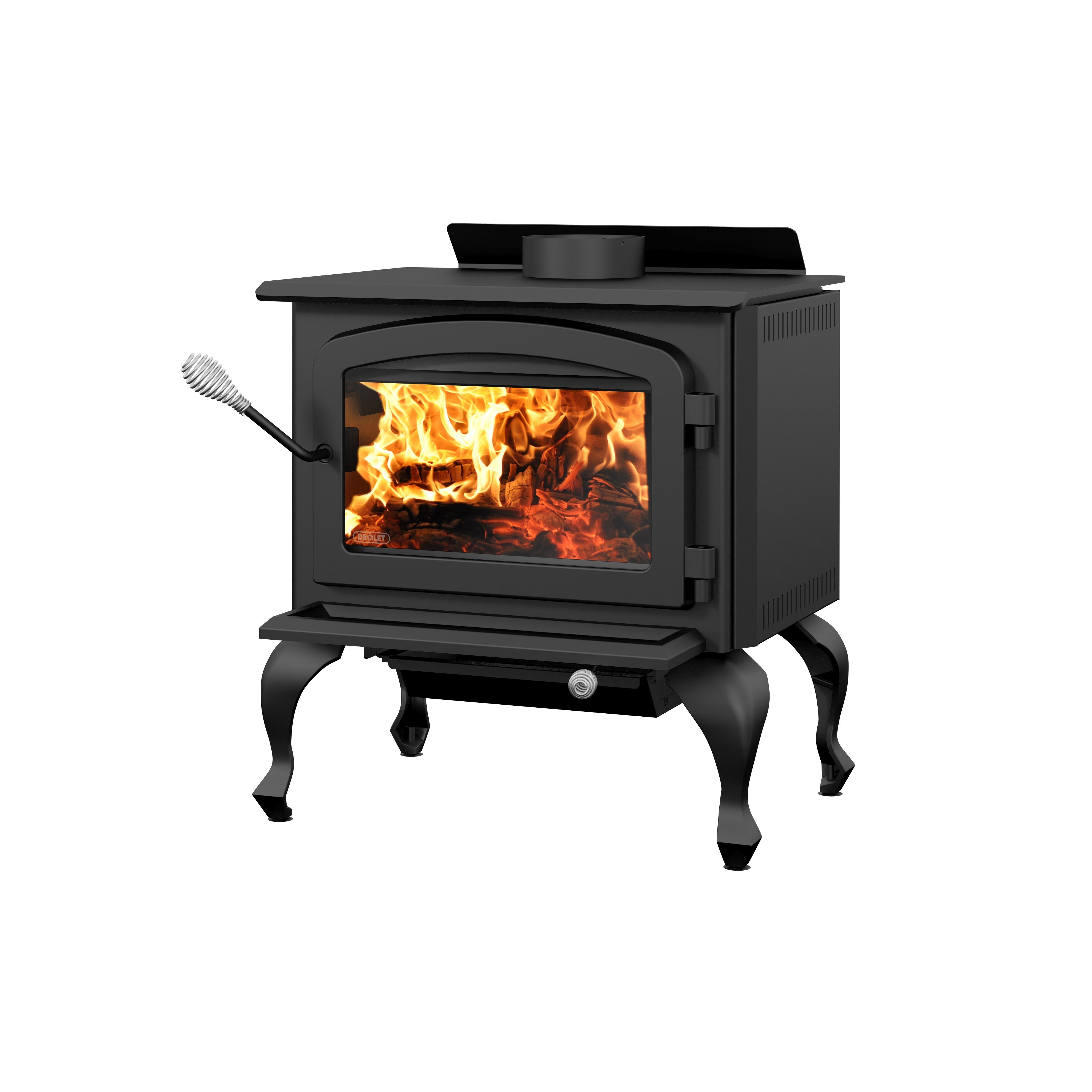 Drolet Columbia II EPA Certified 1,800 Sq. Ft. Wood Burning Stove - Efficient Heating for Cabins, Homes & Outdoor Spaces