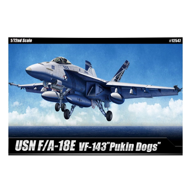 1/72 Scale USN F/A-18E Super Hornet Model Kit - VFA-143 Pukin Dogs - Perfect for Collectors & Aviation Enthusiasts - Display, Gifts, or DIY Projects
