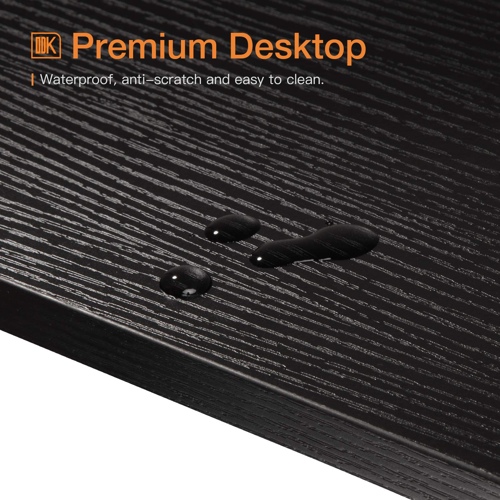 ODK 39 Inch Black Rectangular Bar Table - Counter Height Pub Table with Sturdy Metal Legs & Easy-to-Clean Surface for Kitchen, Dining Room, or Home Bar - Perfect for Entertaining, Small Spaces & Indoor Use