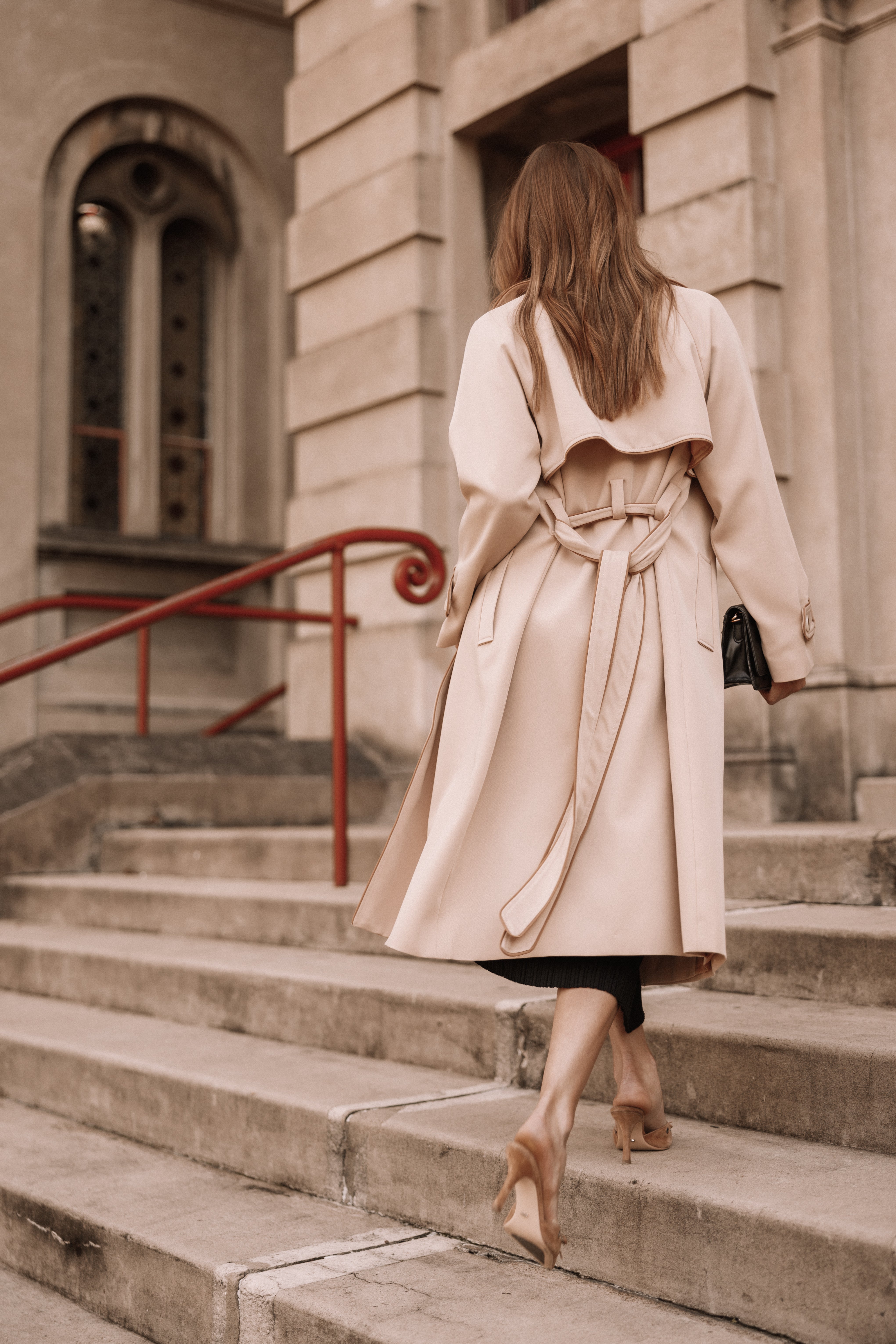 Stylish Women's Cayenne Contrast Binding Trench Coat in Camel Color - Perfect for Office Wear, Fall Fashion & Rainy Day Outerwear